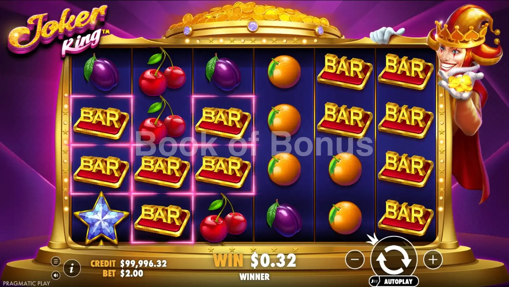 Joker King par Pragmatic Play - base game 2