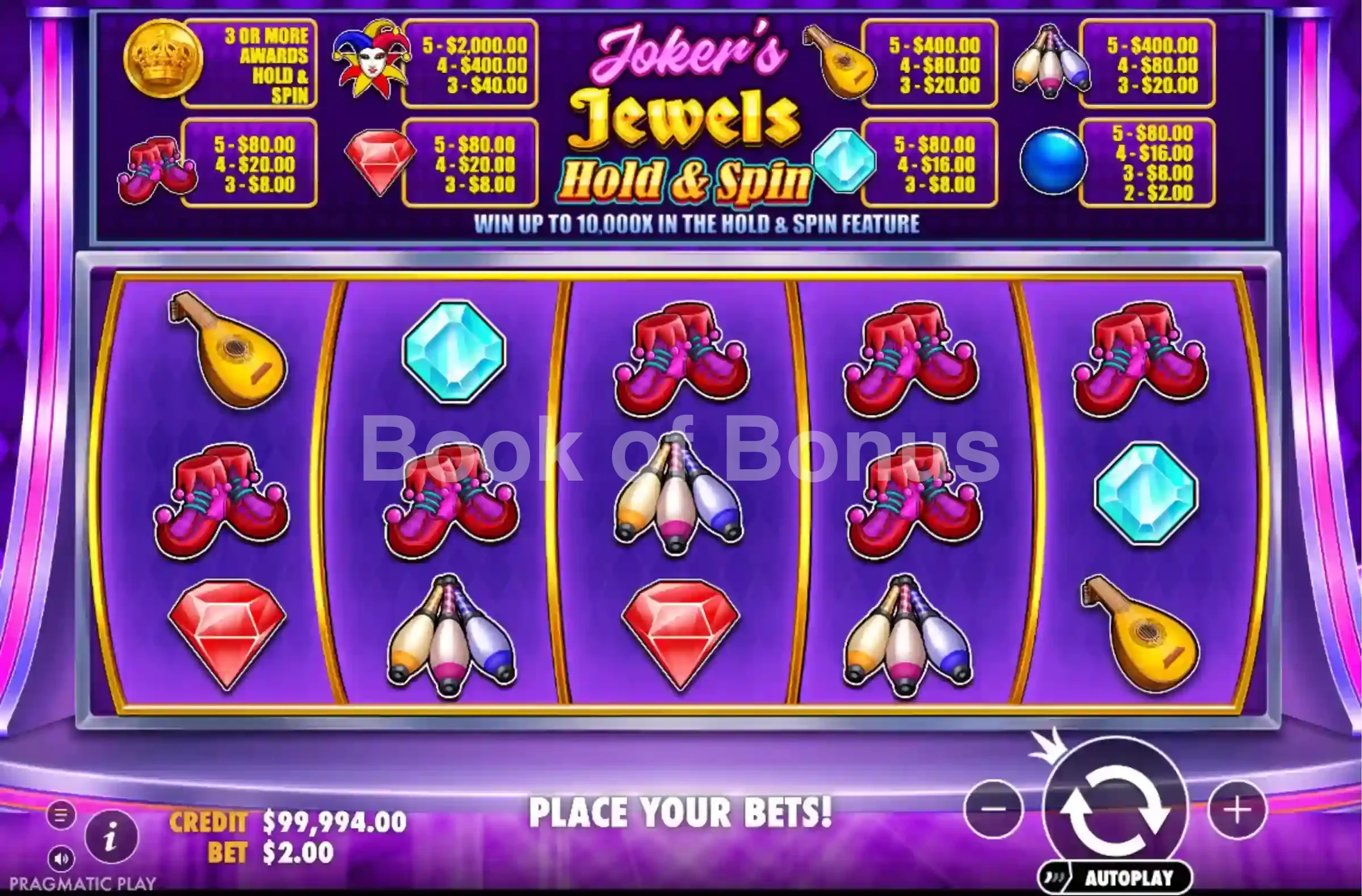 Joker’s Jewels Hold & Spin par Pragmatic Play - base game 2