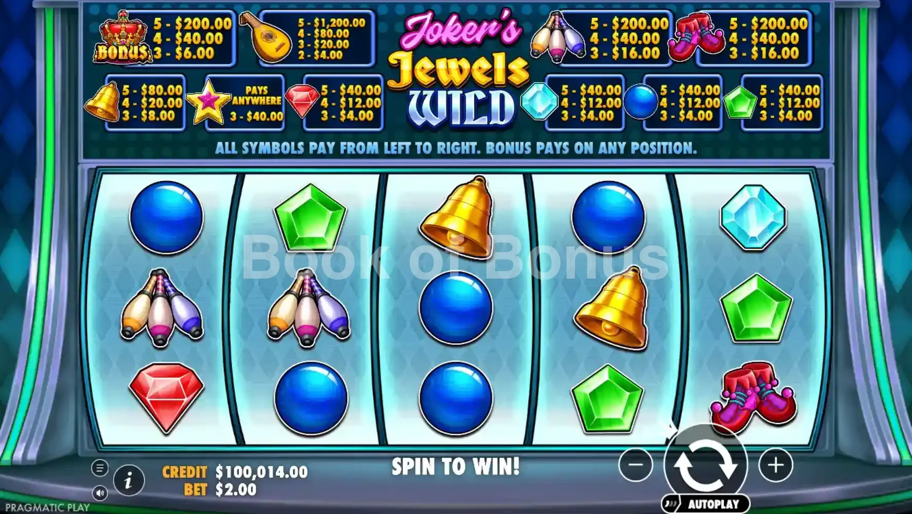 Rouleaux en action Joker's Jewels Wild