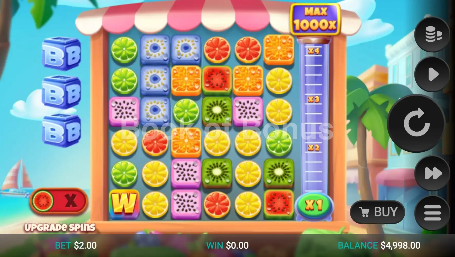 Jumbo Juicy par Relax Gaming - jeu de base et disposition des rouleaux