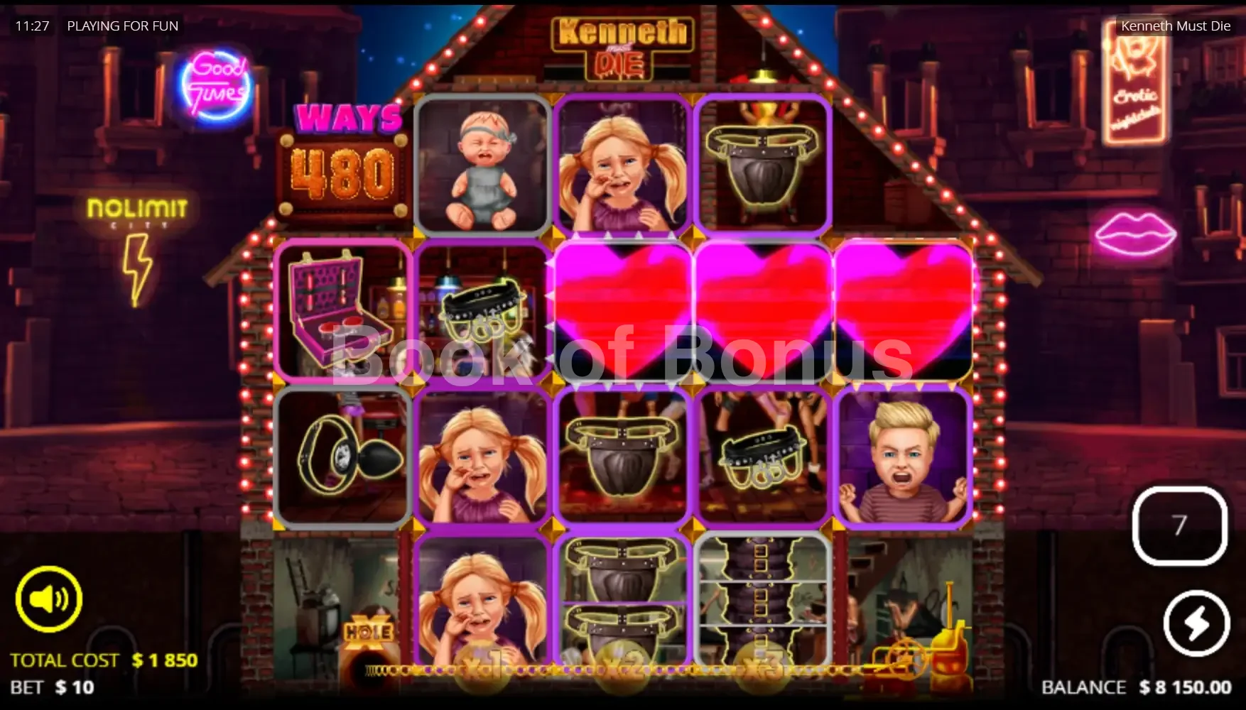 Kenneth Must Die par Nolimit City - tours gratuits