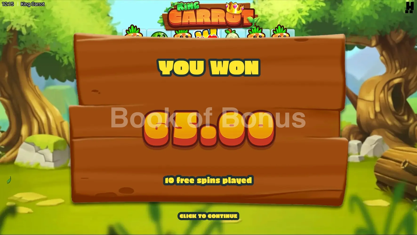 King Carrot par Hacksaw Gaming - gros gain