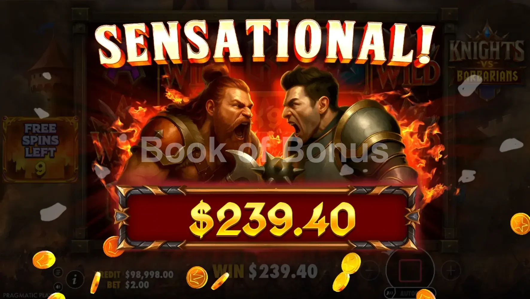 Knights vs Barbarians par Pragmatic Play - gros gain