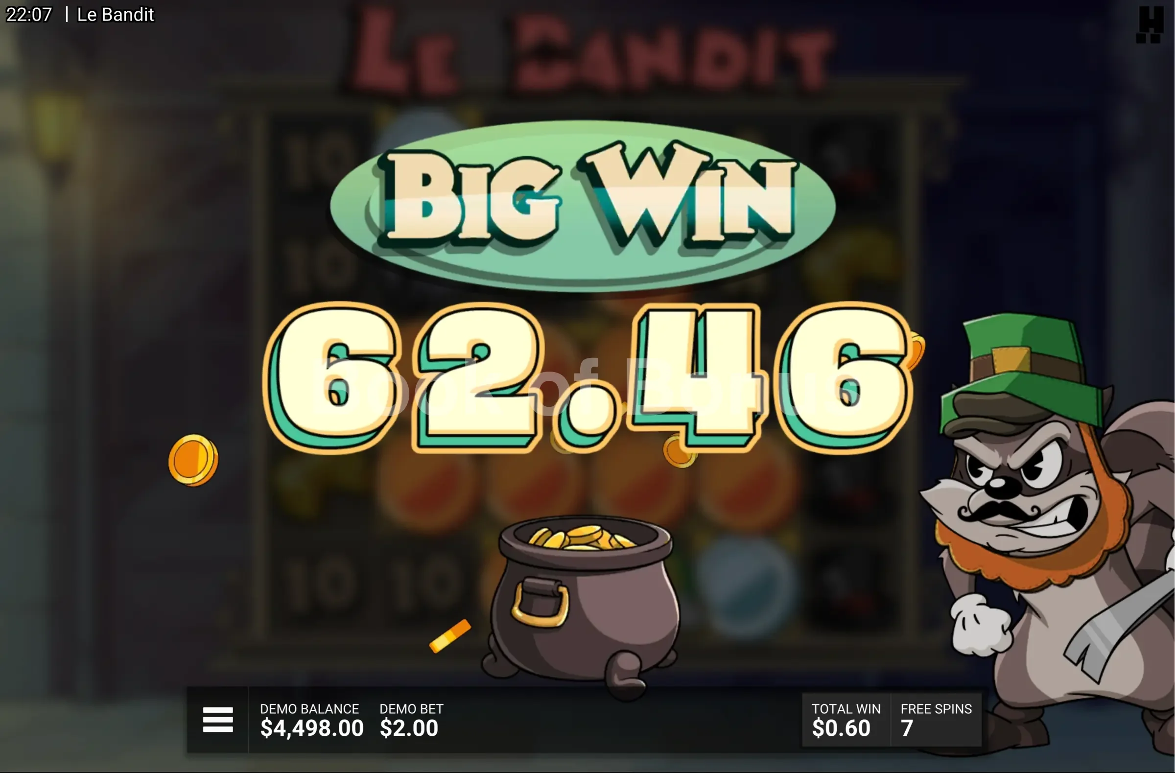 Le Bandit par Hacksaw Gaming - gros gain