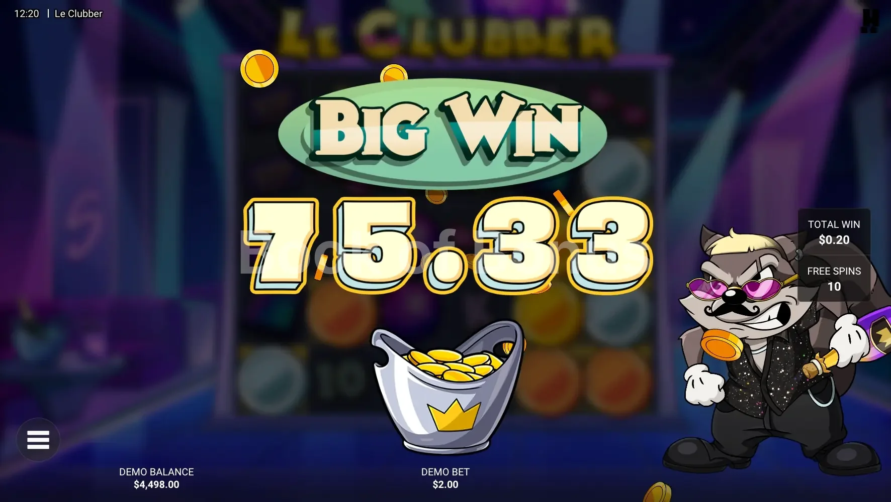 Gros gain sur Le Clubber