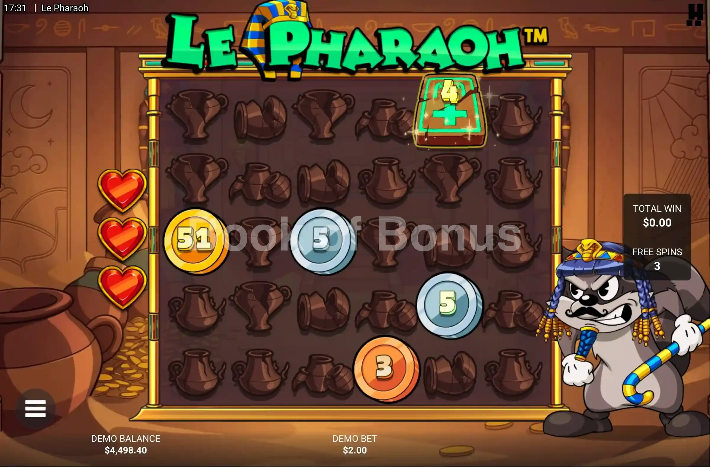 Le Pharaoh par Hacksaw Gaming - tours gratuits