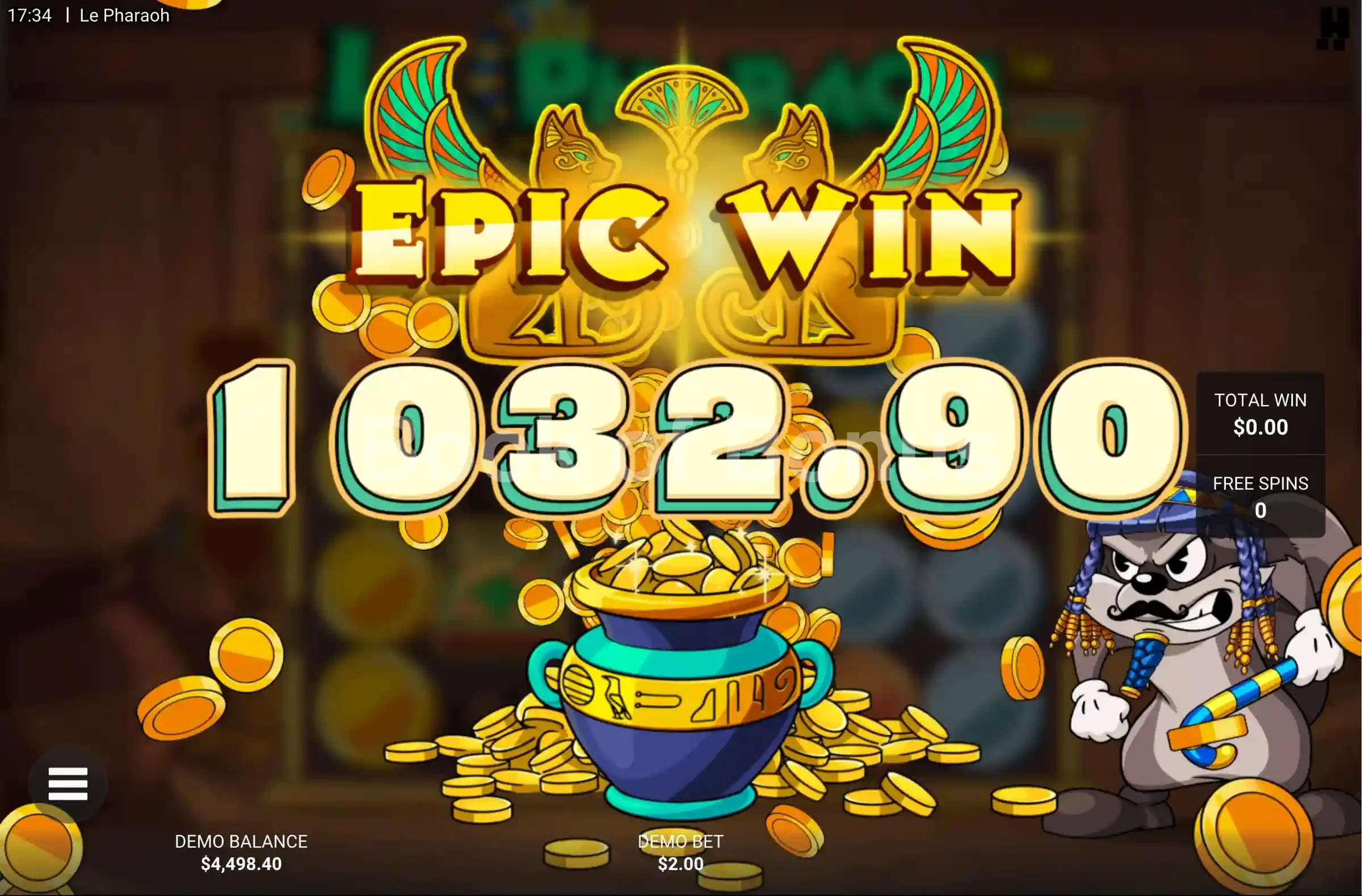 Le Pharaoh par Hacksaw Gaming - gros gain