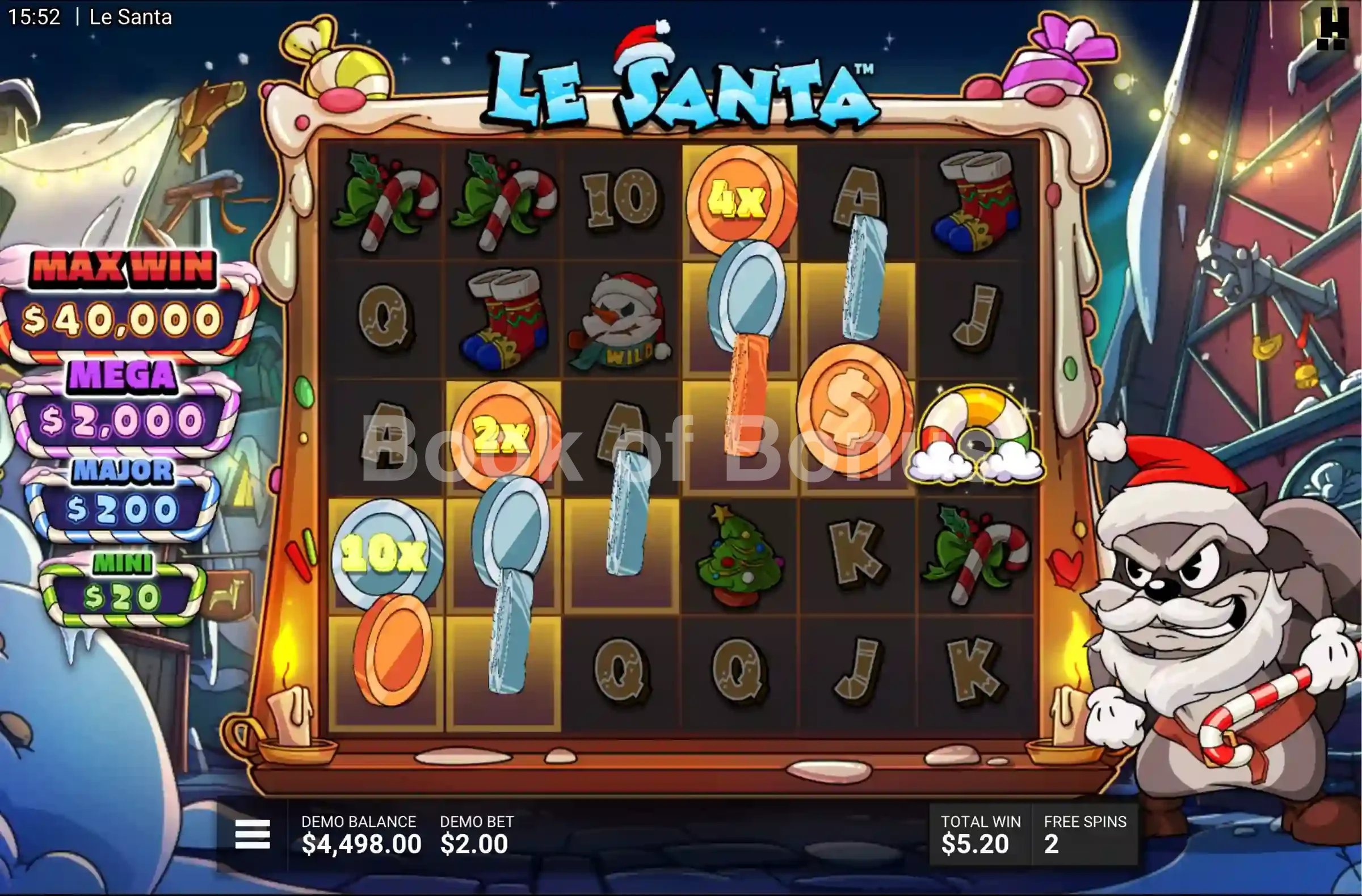 Le Santa par Hacksaw Gaming - tours gratuits