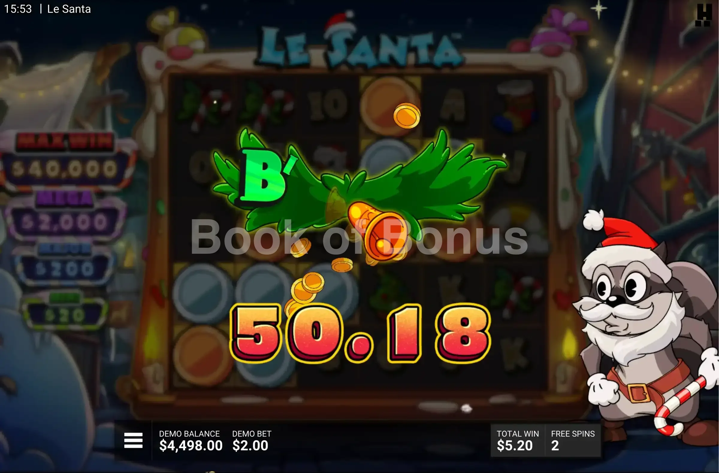 Le Santa par Hacksaw Gaming - gros gain