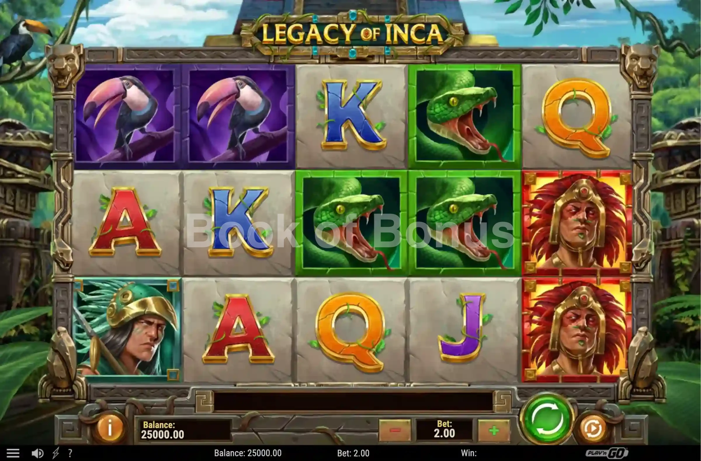 Legacy of Inca par Play'n GO - base game 2