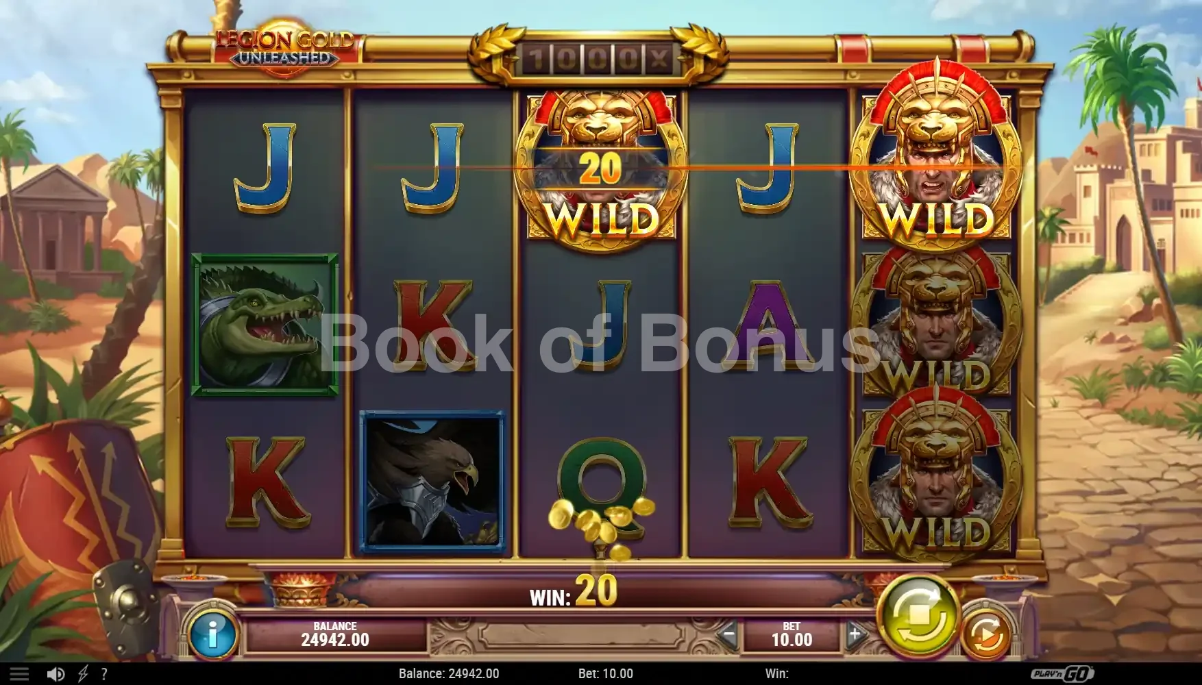 Résultat de spin Legion Gold Unleashed