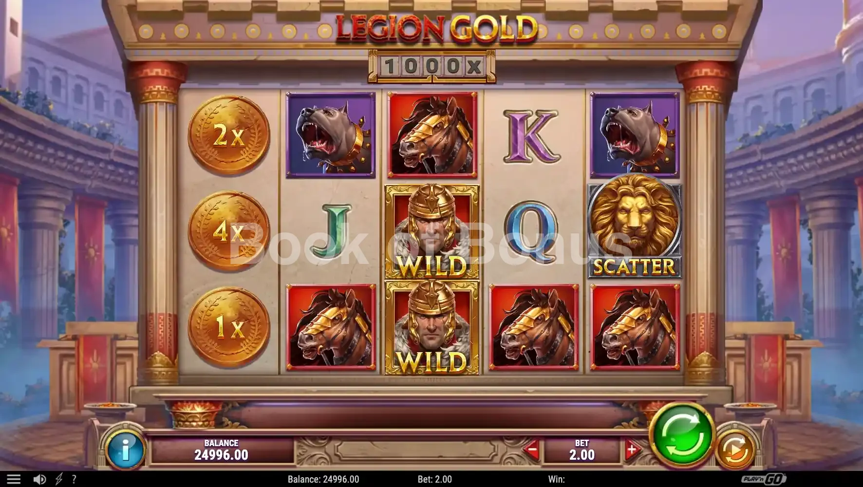 Legion Gold par Play'n GO - base game 2