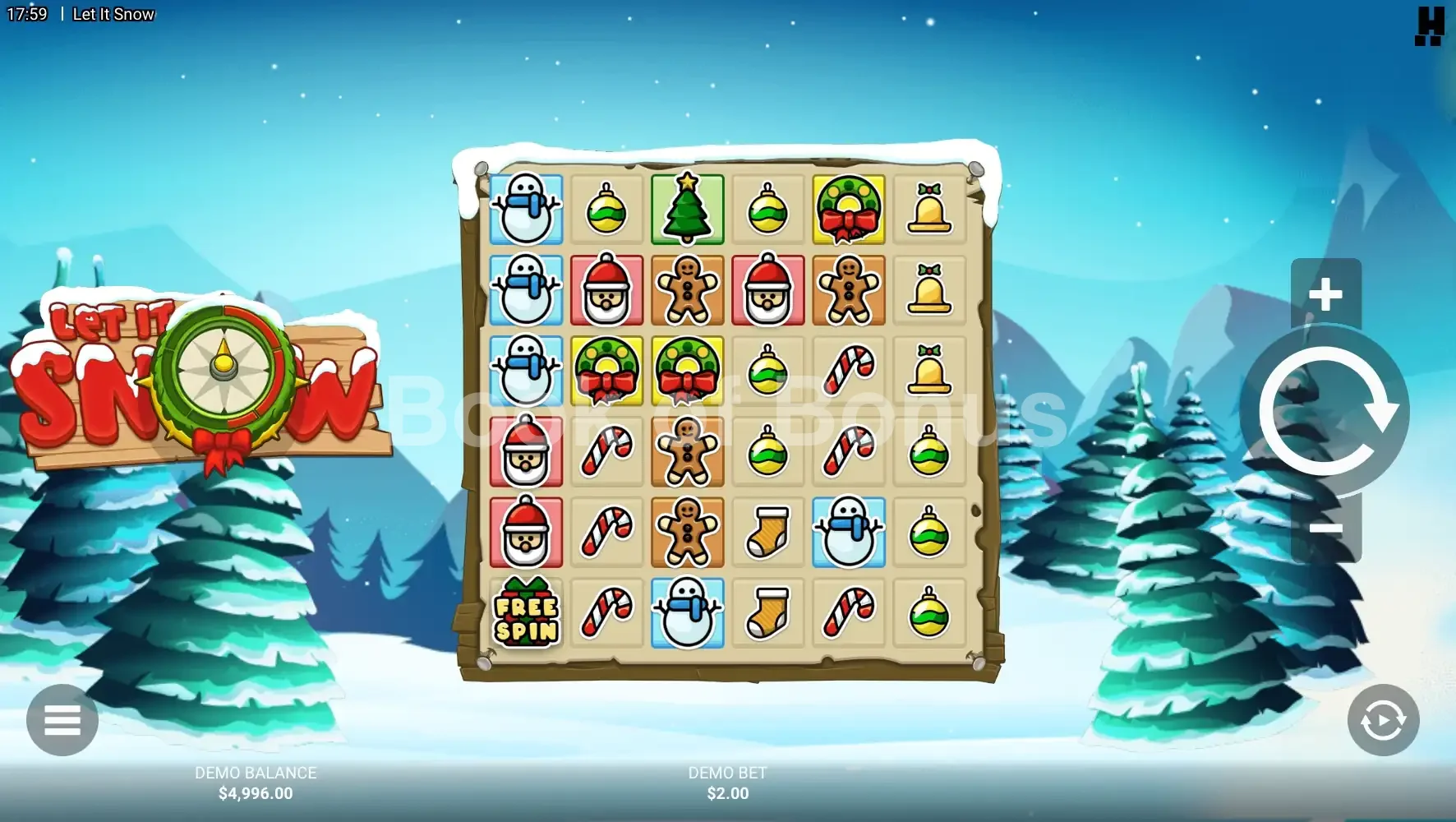 Let It Snow par Hacksaw Gaming - base game 2