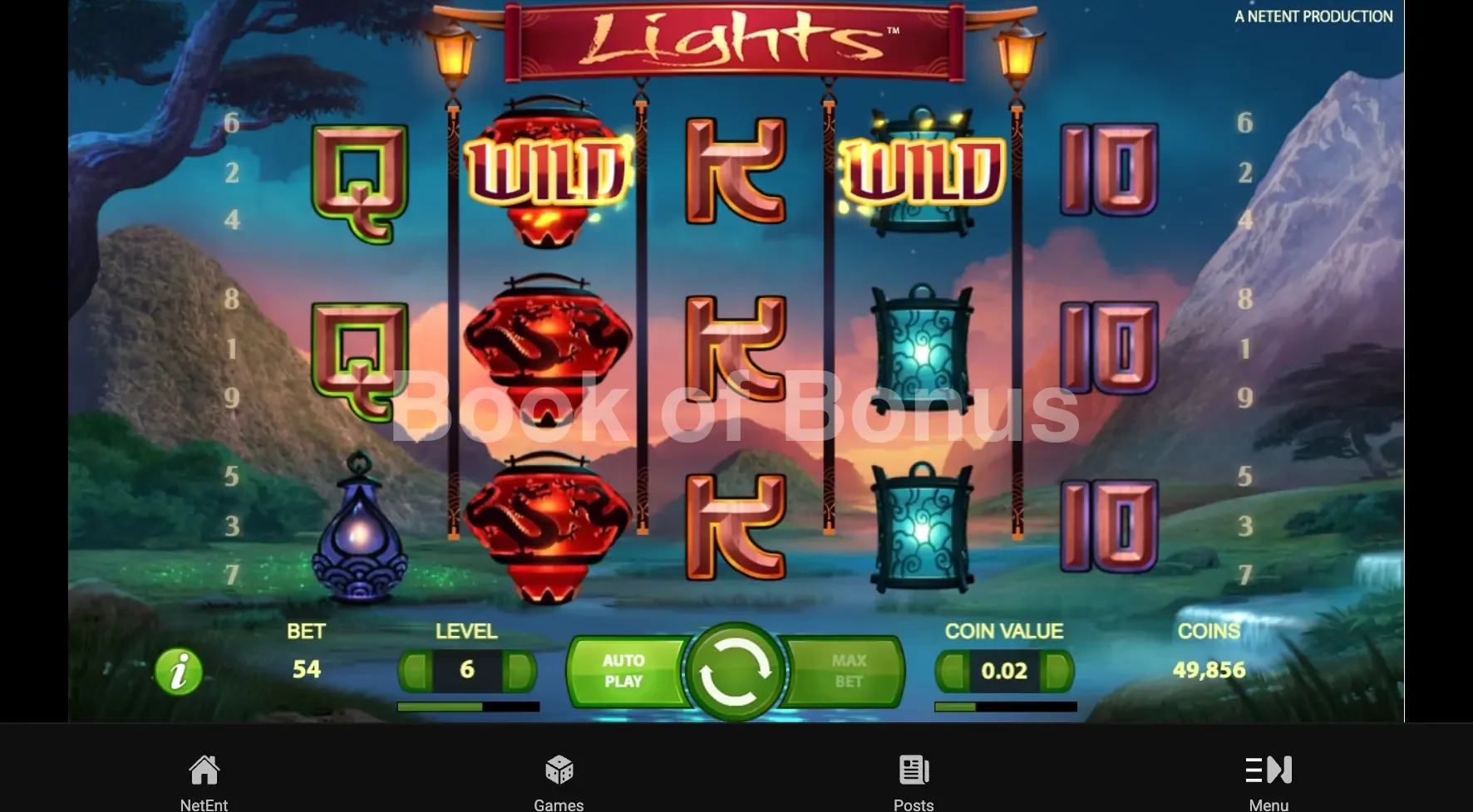 Lights par NetEnt - base game 2