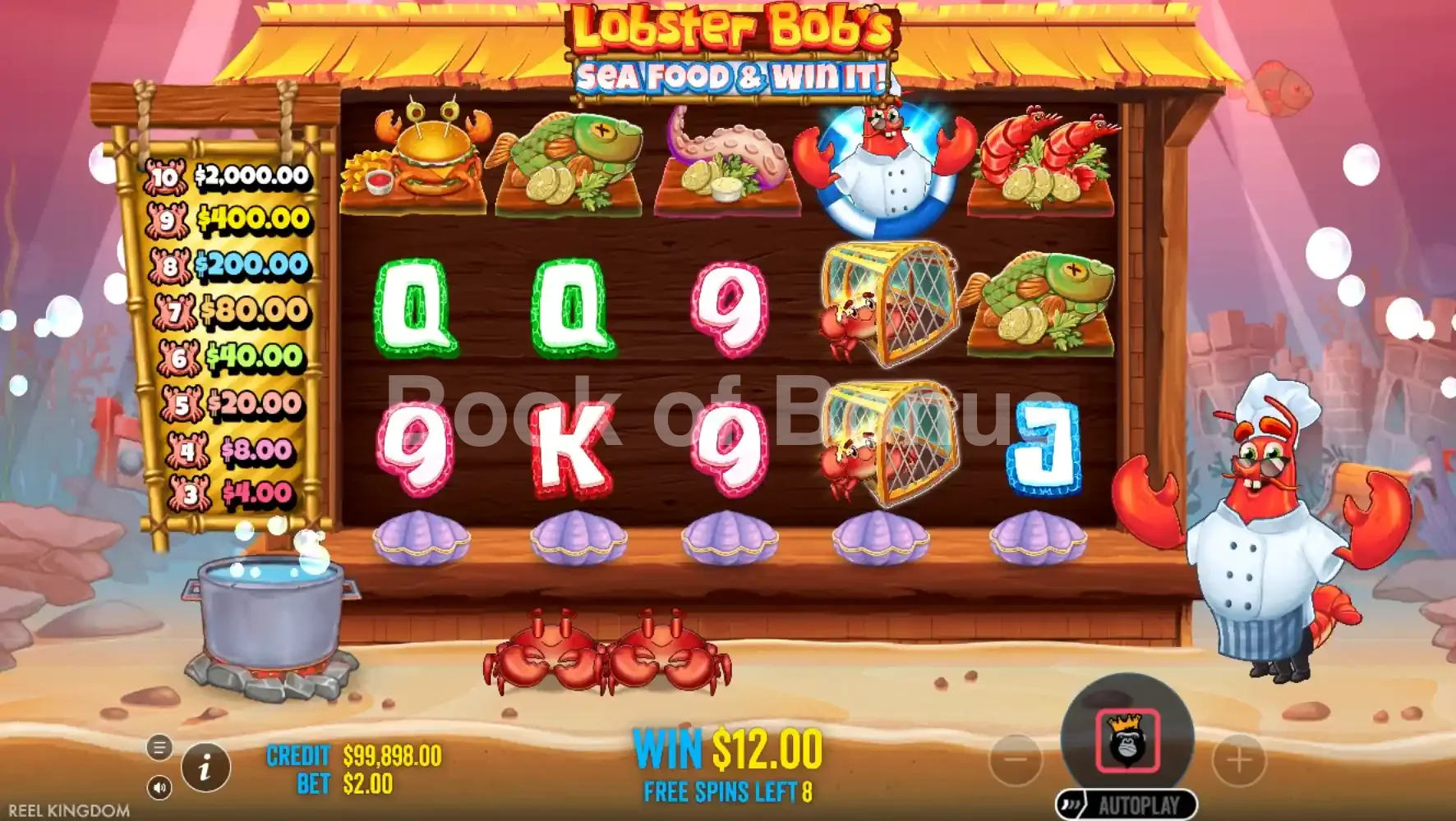 Lobster Bob's Sea Food and Win It par Pragmatic Play - tours gratuits