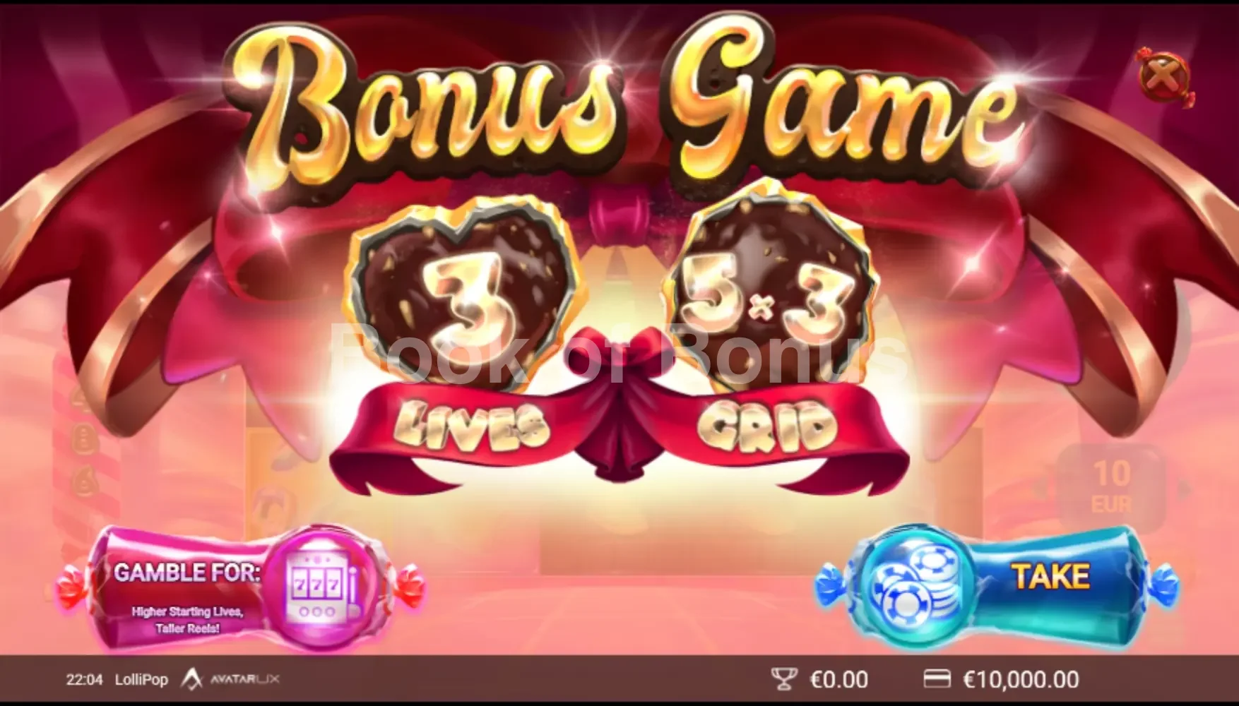 Bonus Buy LolliPop interface