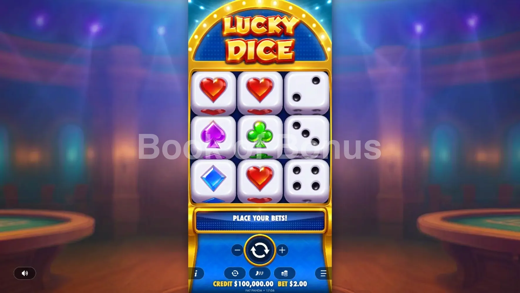 Lucky Dice par Pragmatic Play - jeu de base et disposition des rouleaux