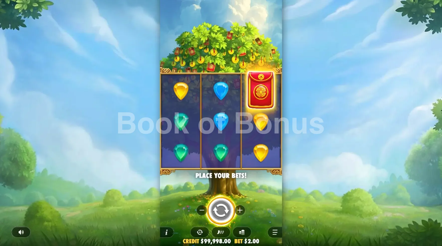 Lucky Fortune Tree par Pragmatic Play - jeu de base et disposition des rouleaux
