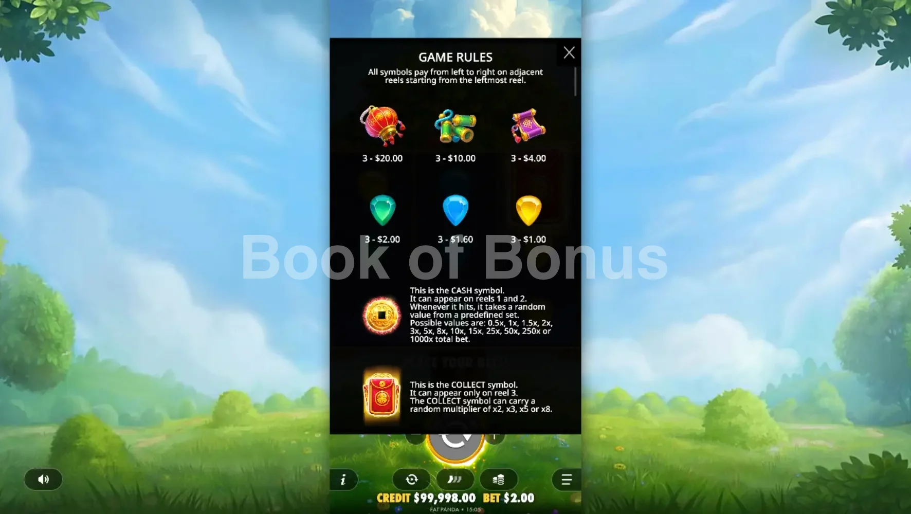 Lucky Fortune Tree par Pragmatic Play - table des gains et valeurs des symboles