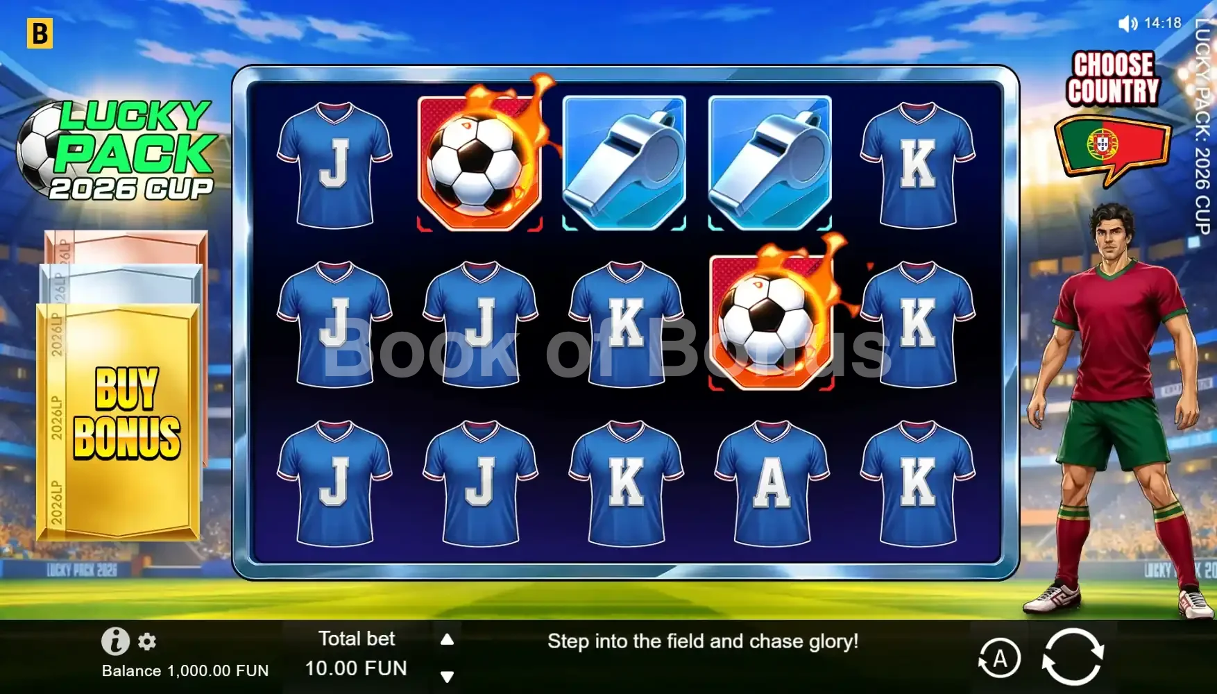 Lucky Pack 2026 Cup par BGaming - jeu de base et disposition des rouleaux