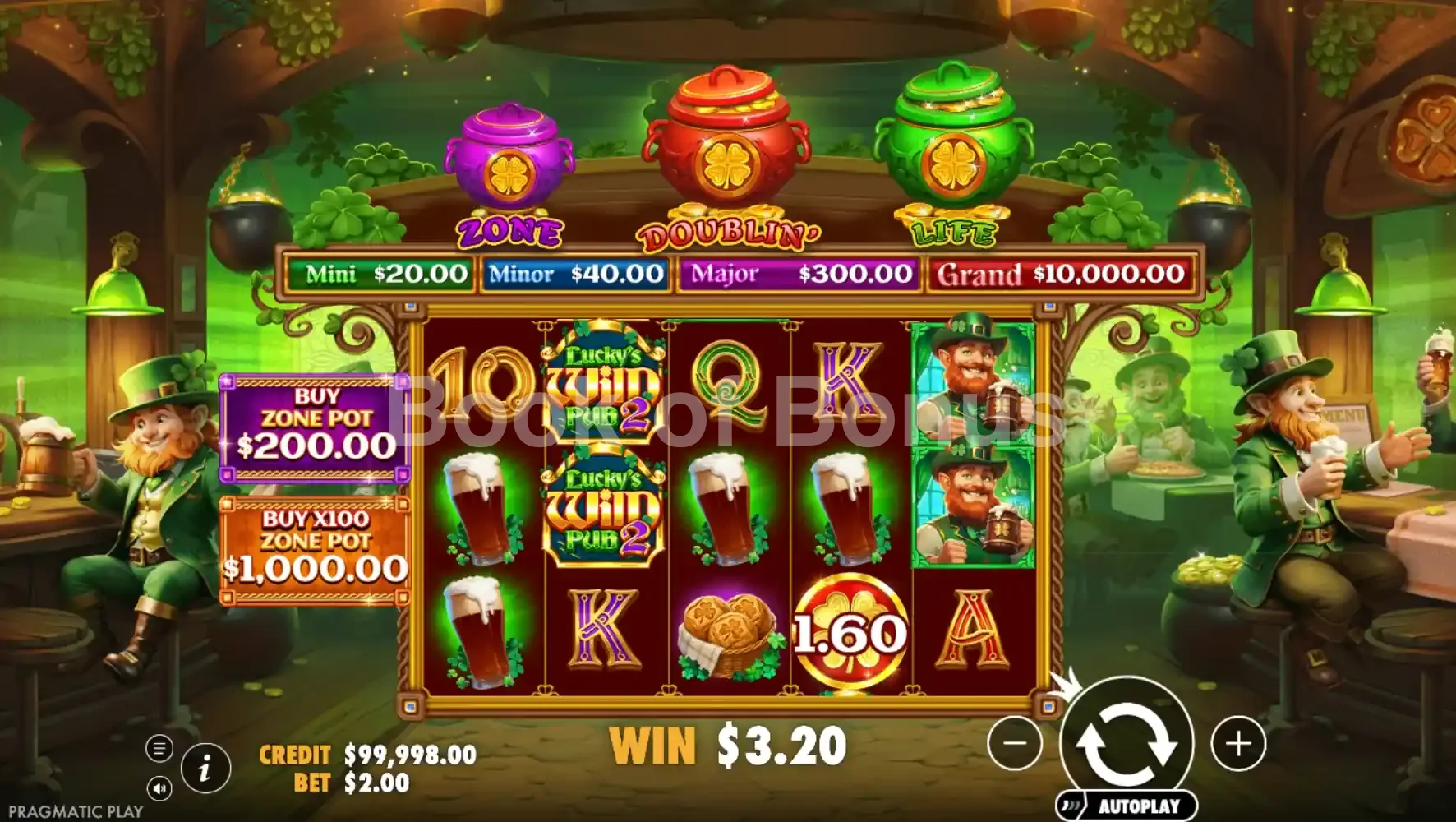 Lucky’s Wild Pub 2 par Pragmatic Play - jeu de base et disposition des rouleaux