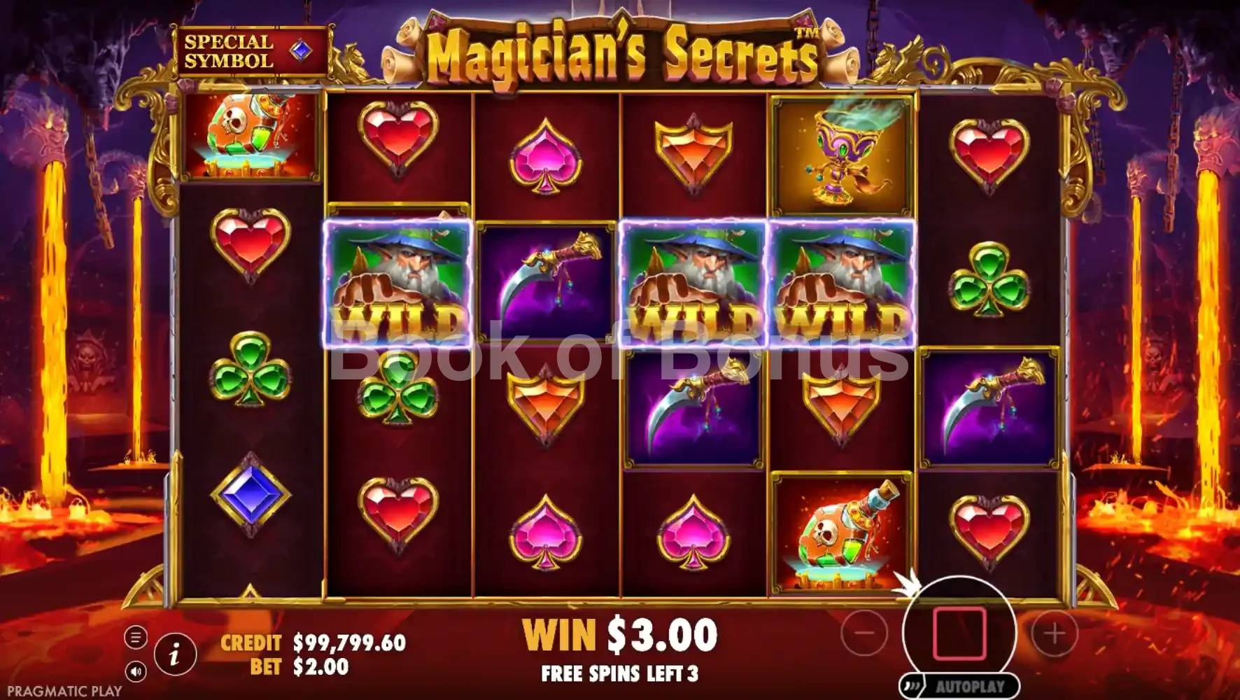 Magician's Secrets par Pragmatic Play - tours gratuits