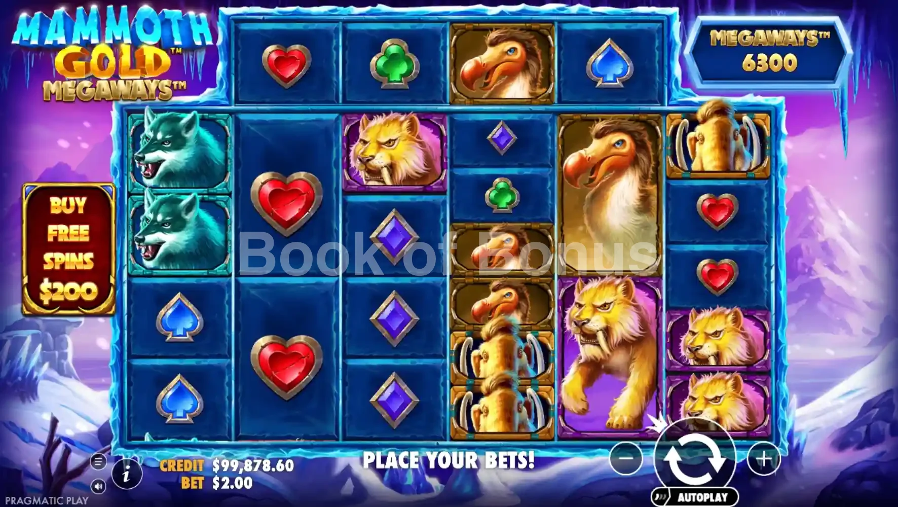 Jeu de base Mammoth Gold Megaways
