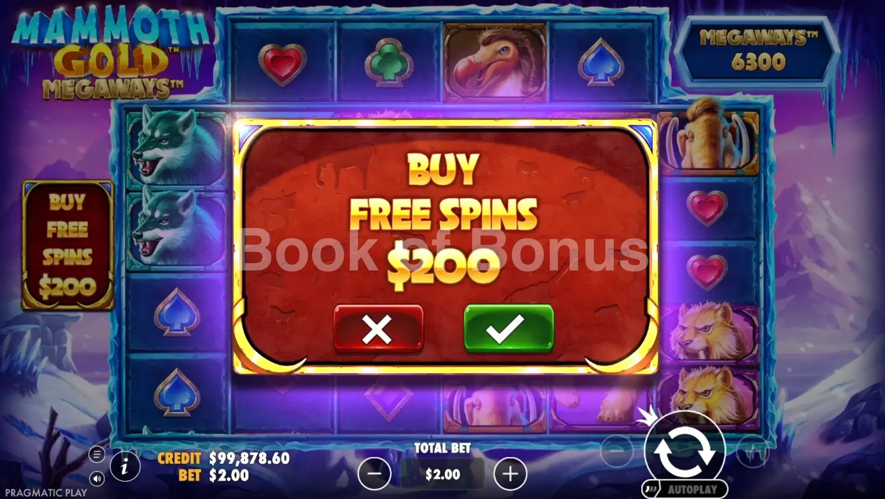 Option Bonus Buy Mammoth Gold Megaways