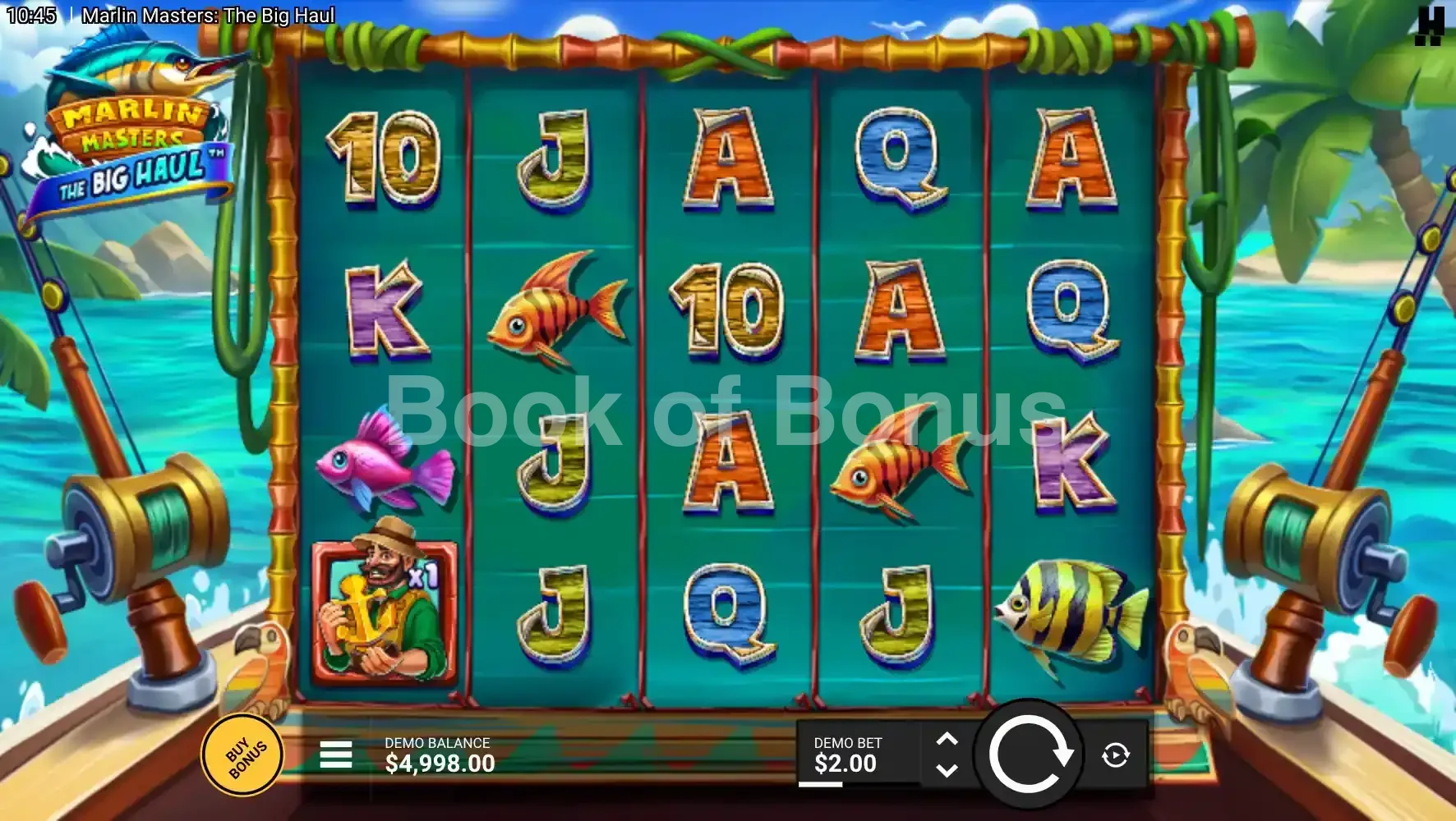 Marlin Masters The Big Haul par Hacksaw Gaming - jeu de base et disposition des rouleaux