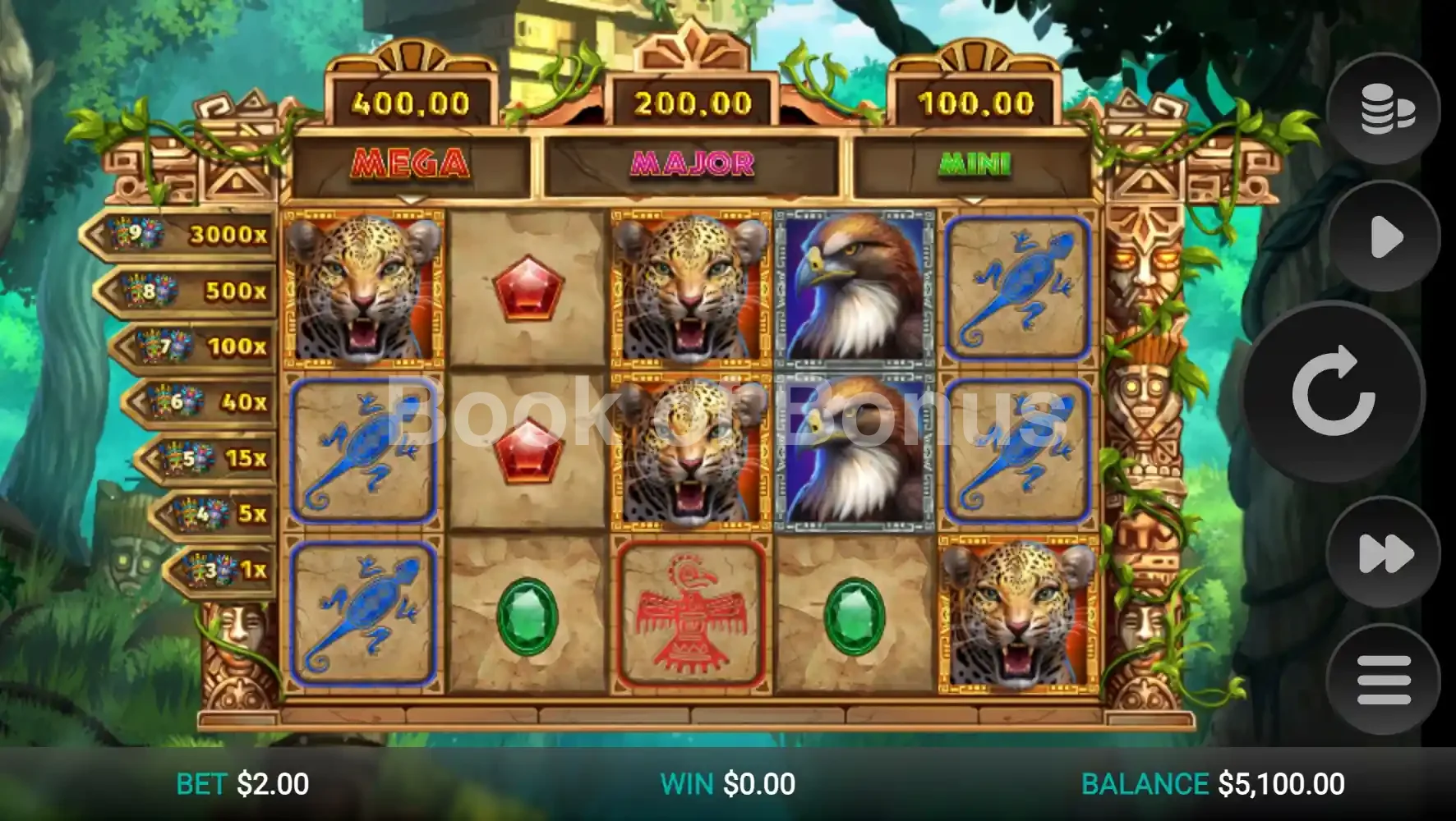 Masked Treasures par Relax Gaming - jeu de base et disposition des rouleaux