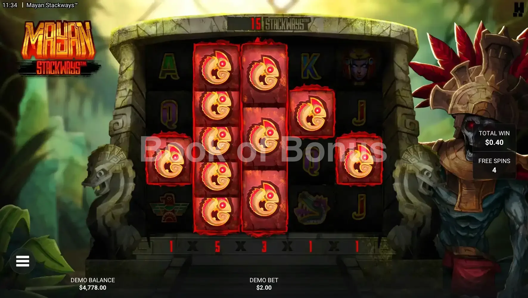 Mayan Stackways par Hacksaw Gaming - tours gratuits