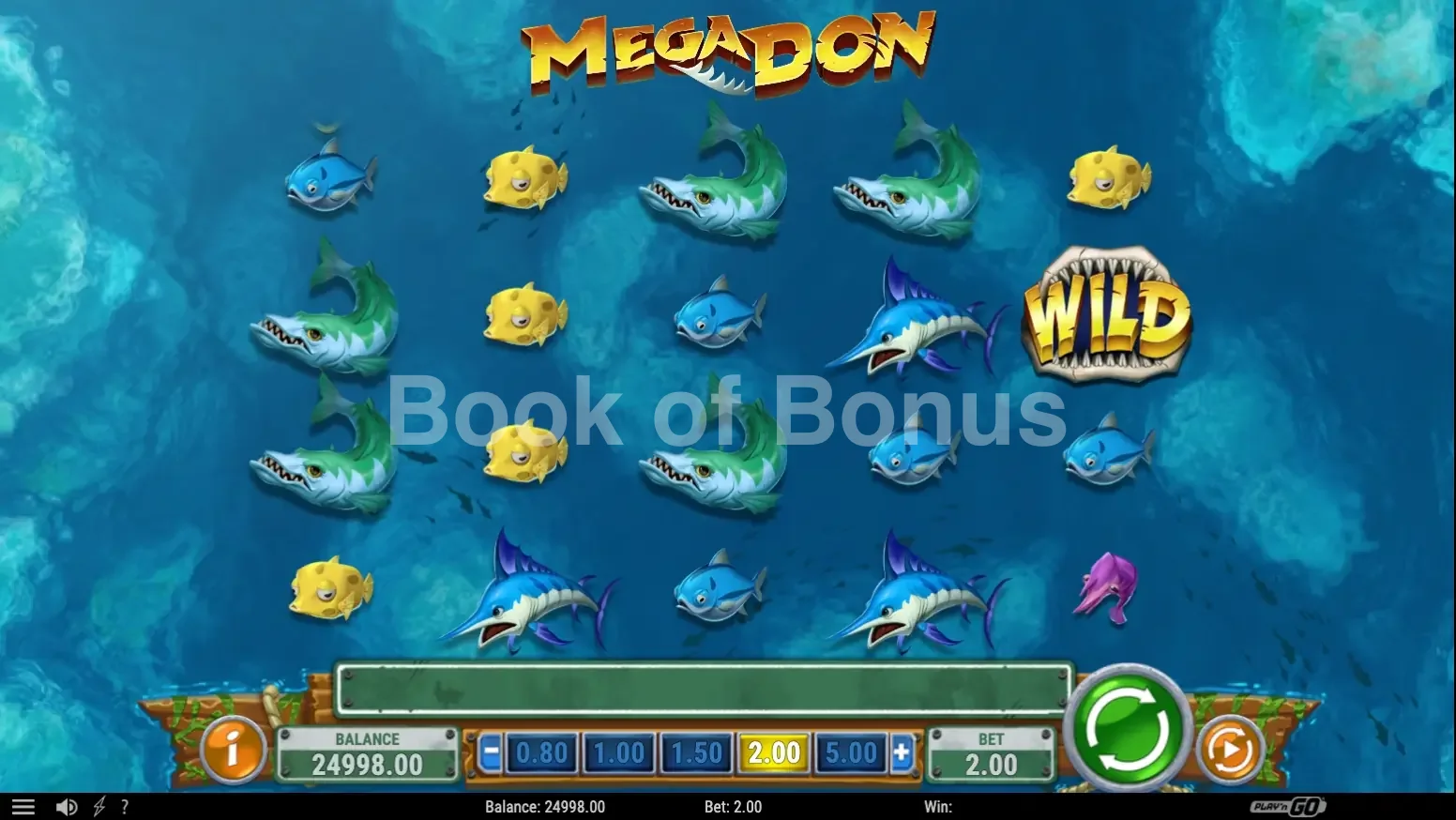 Mega Don par Play'n GO - jeu de base et disposition des rouleaux