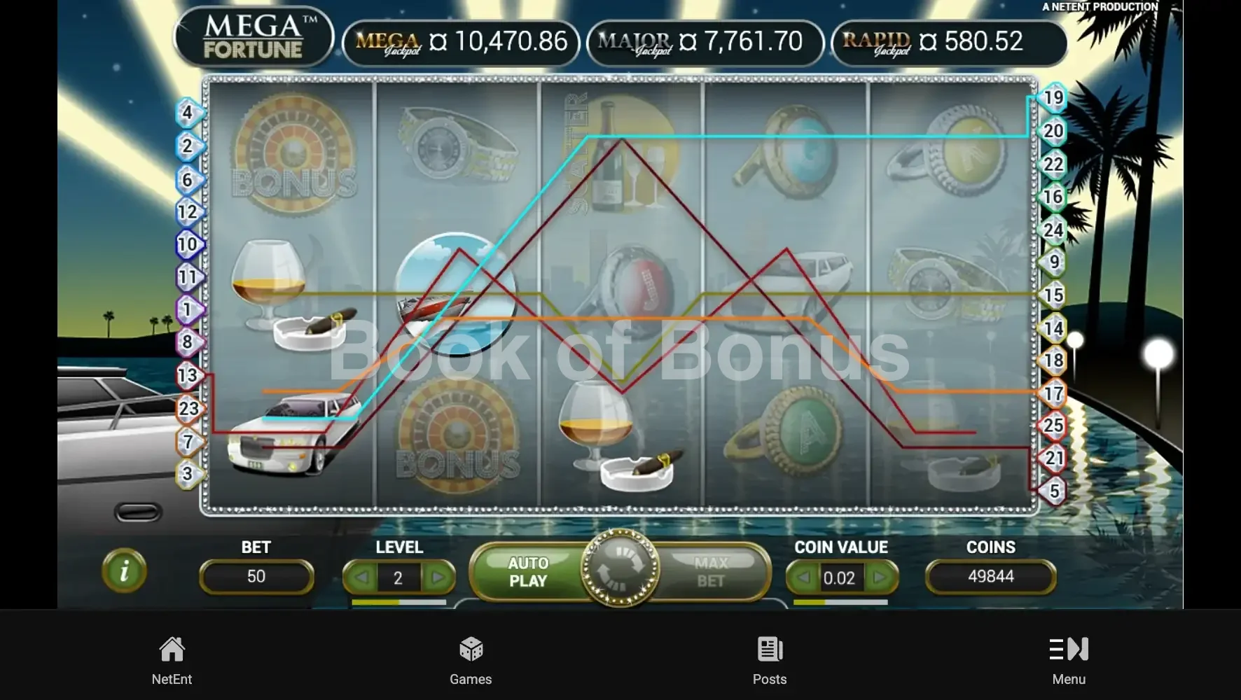 Mega Fortune Dreams par NetEnt - base game 2