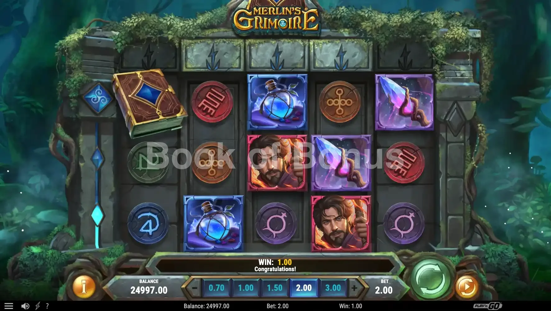 Deuxième vue du jeu Merlin's Grimoire