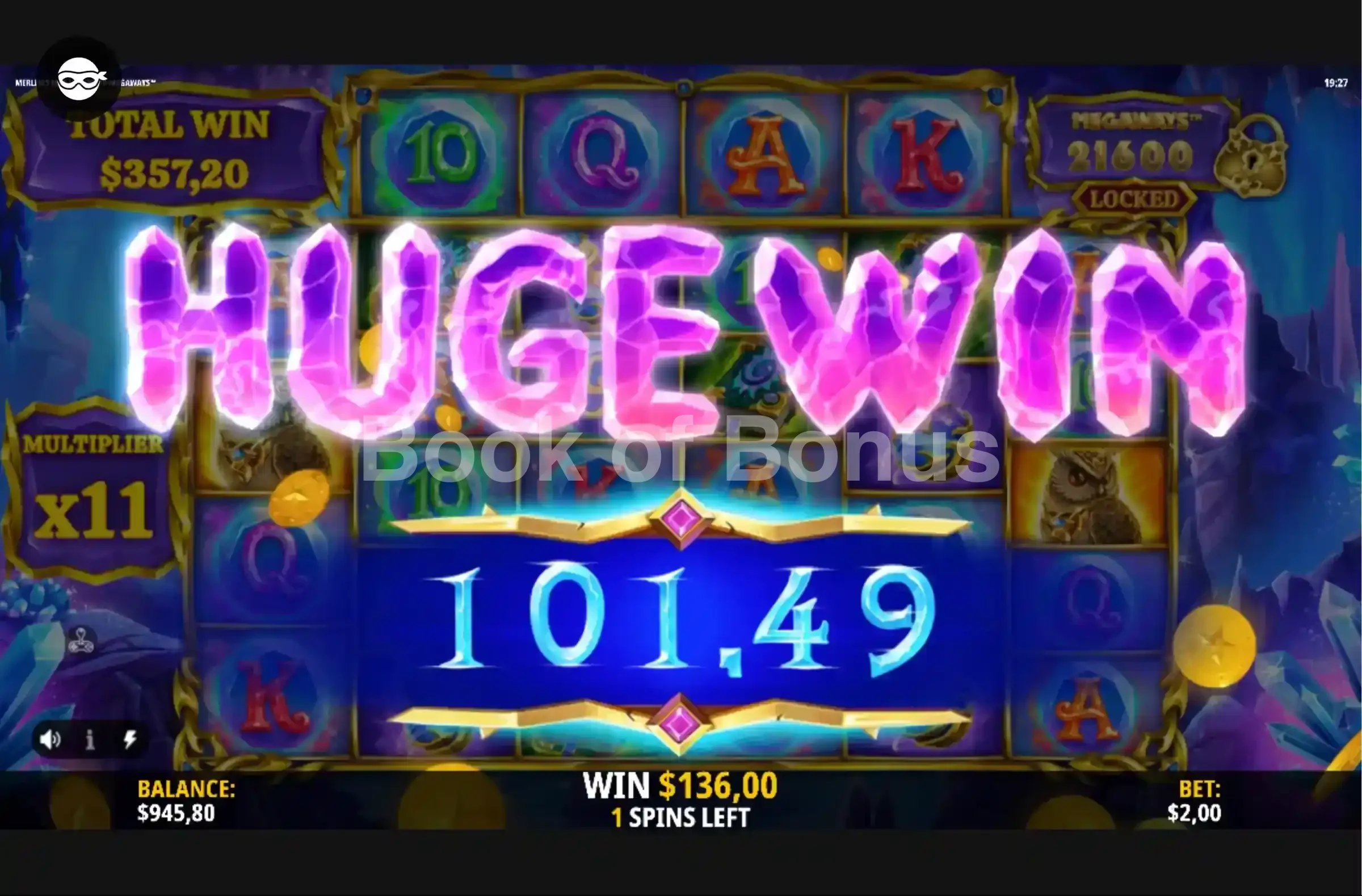 Merlin’s Magic Mirror Megaways par iSoftBet - gros gain