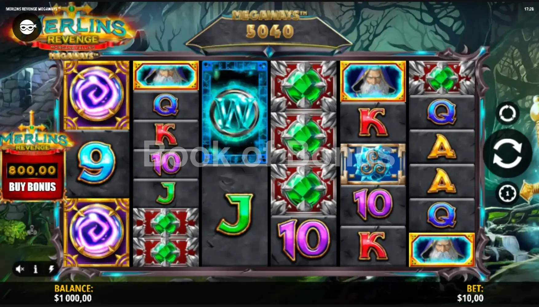 Merlin’s Revenge Megaways par iSoftBet - jeu de base et disposition des rouleaux