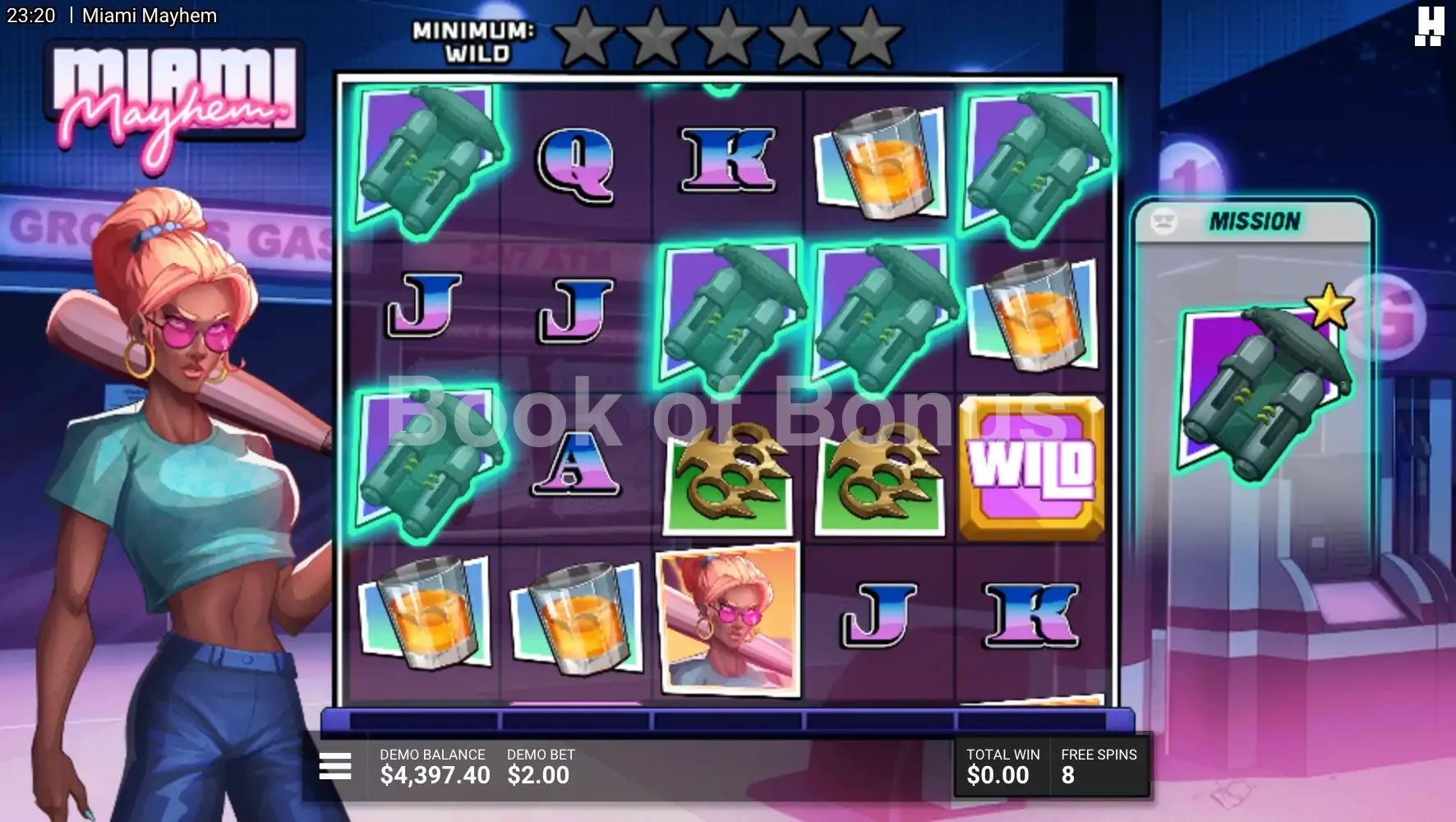 Miami Mayhem par Hacksaw Gaming - tours gratuits