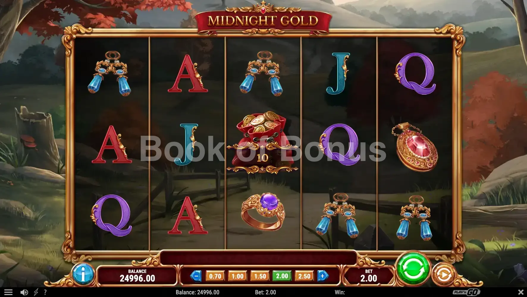 Midnight Gold par Play'n GO - base game 2