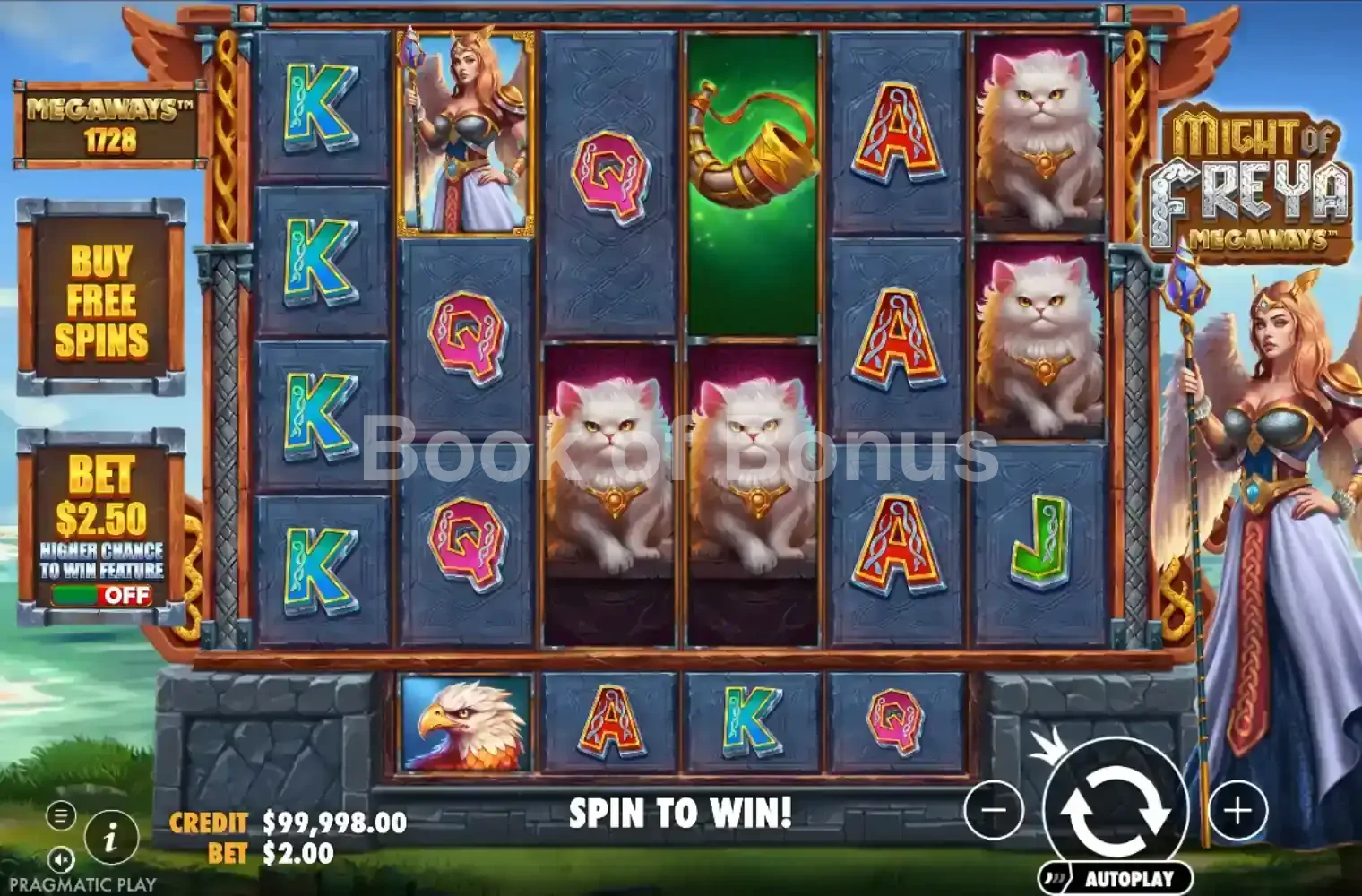 Jeu de base Might of Freya Megaways