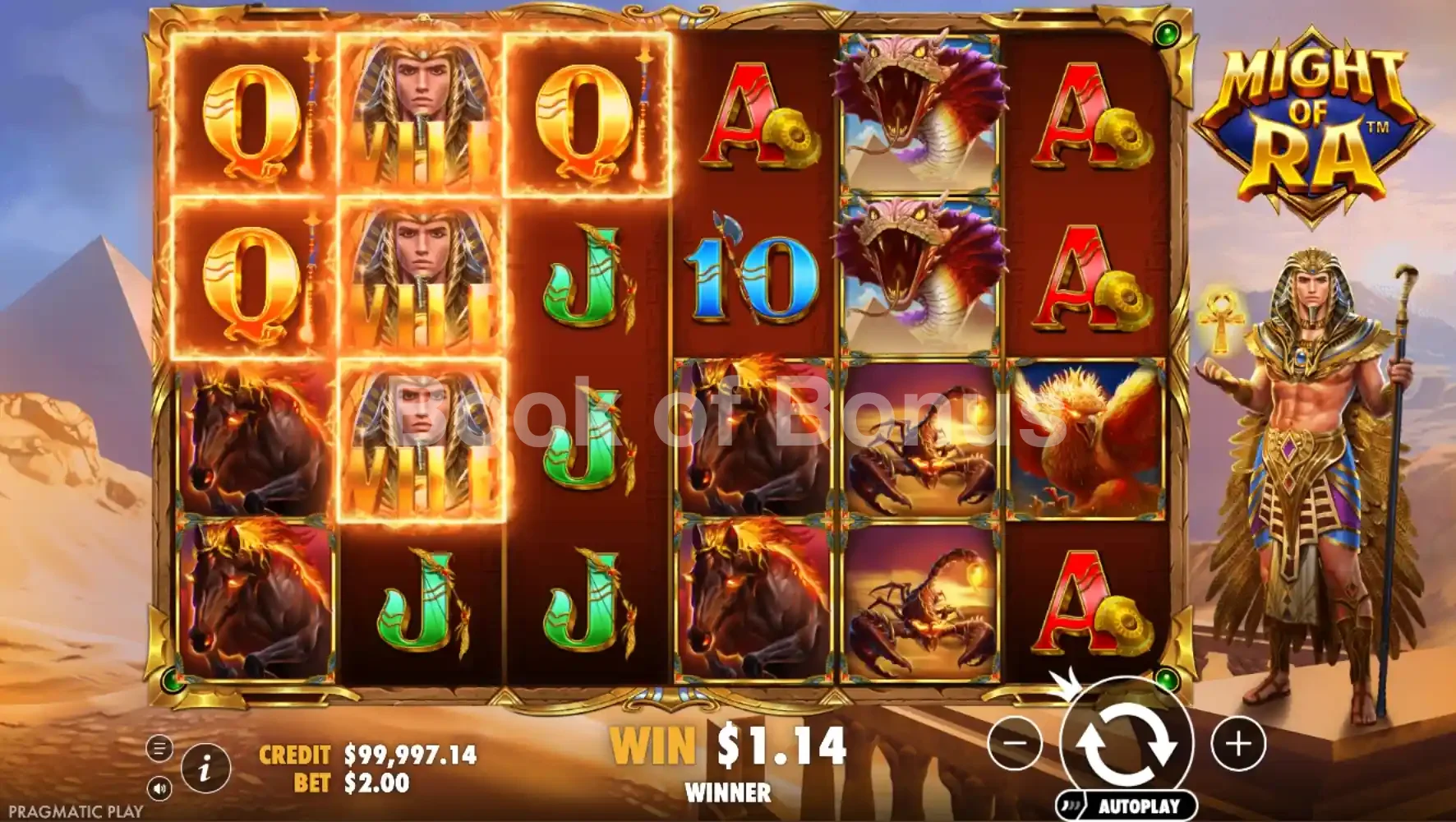 Might of Ra par Pragmatic Play - base game 2