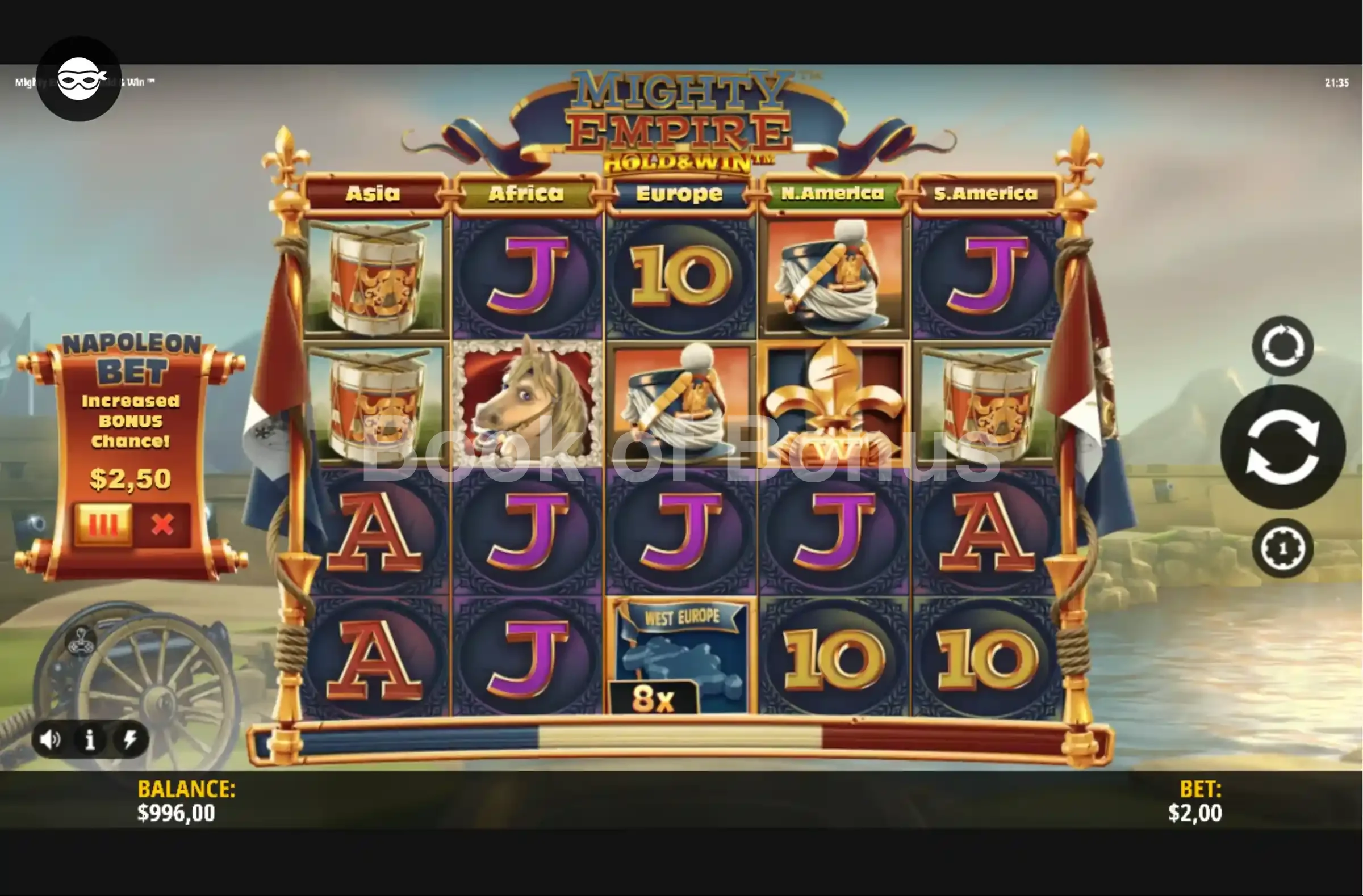 Mighty Empire Hold & Win par iSoftBet - jeu de base et disposition des rouleaux