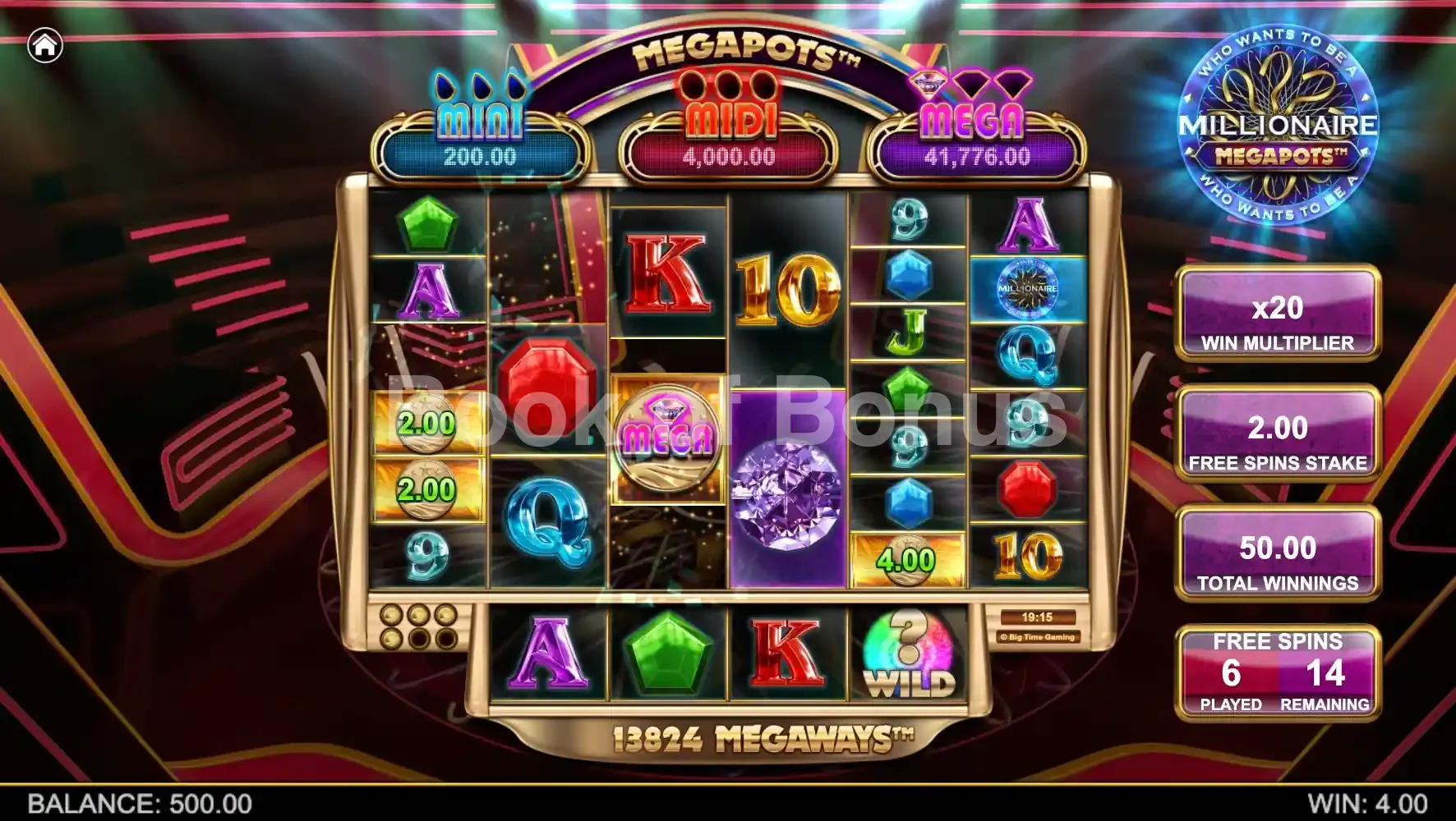 Tours gratuits Millionaire Megapots