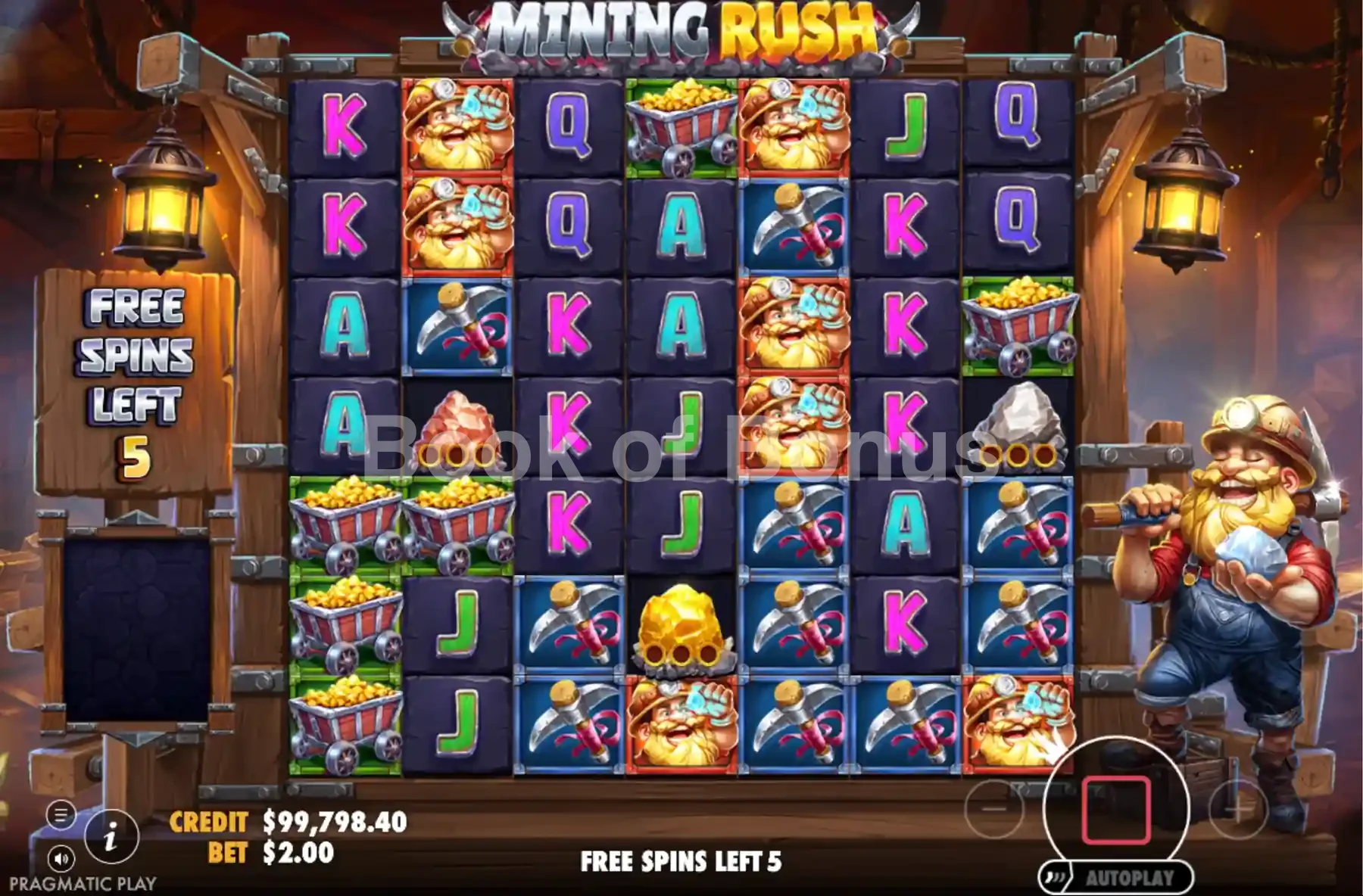 Mining Rush par Pragmatic Play - tours gratuits