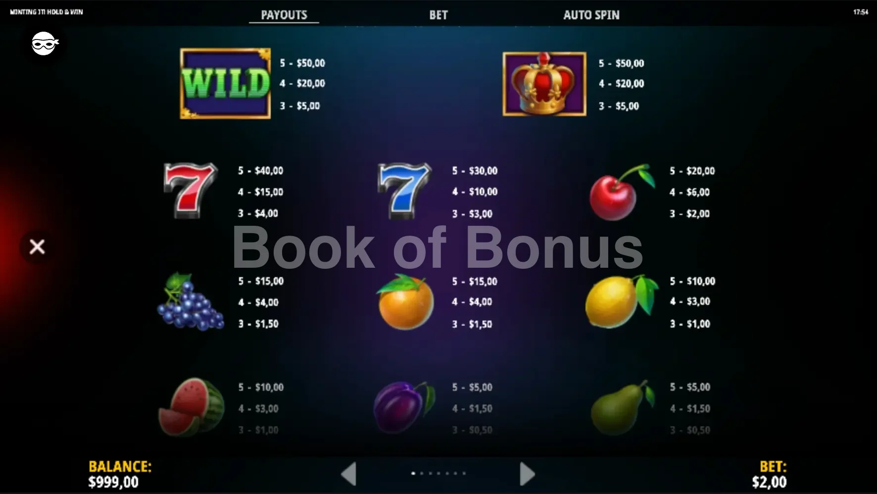 Minting It! Hold & Win par iSoftBet - table des gains et valeurs des symboles