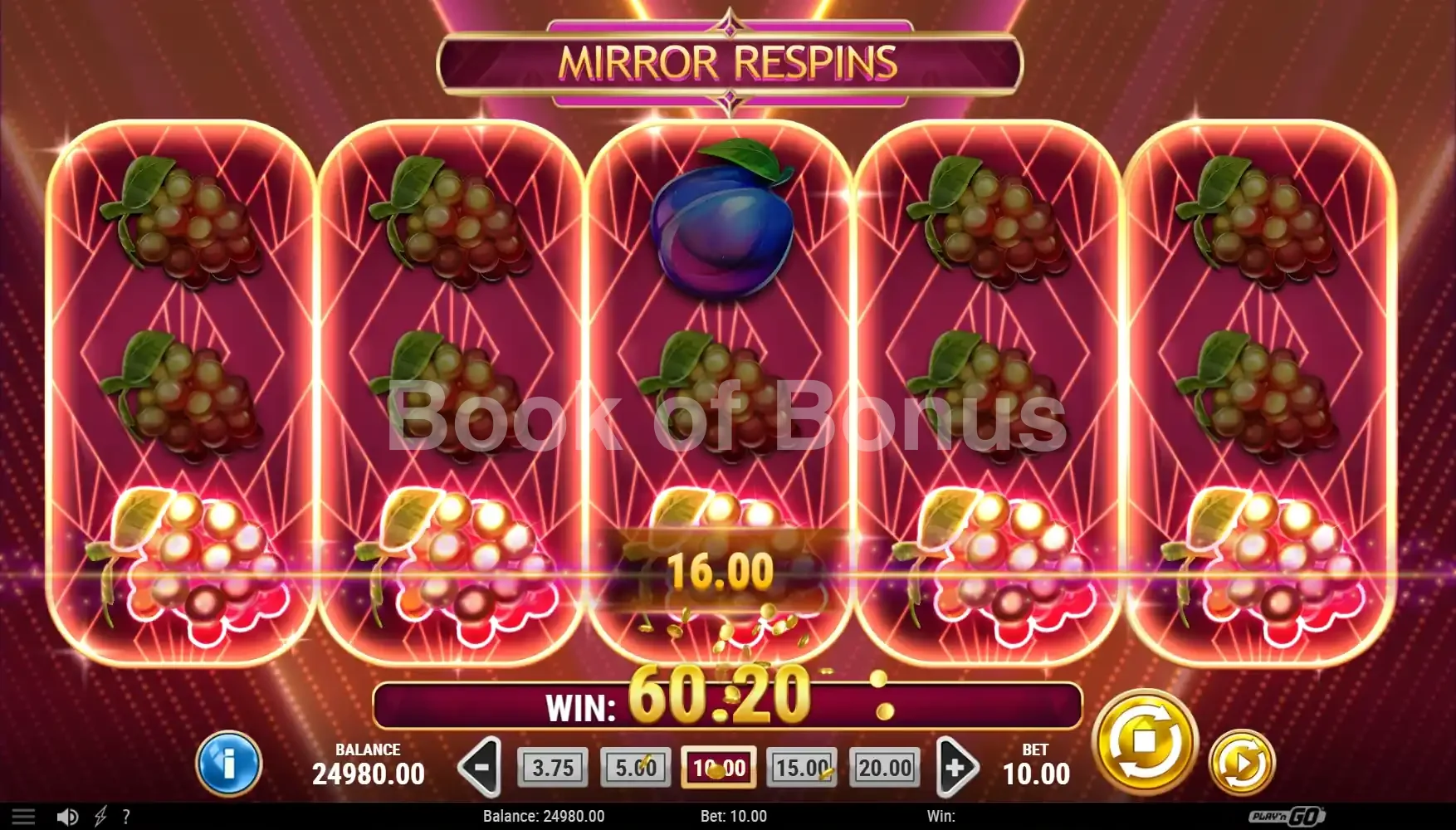 Mirror Joker par Play'n GO - feature respins
