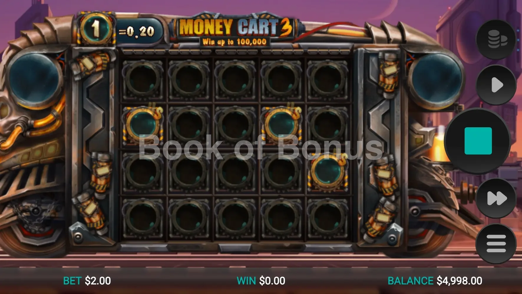 Money Cart 3 par Relax Gaming - jeu de base et disposition des rouleaux