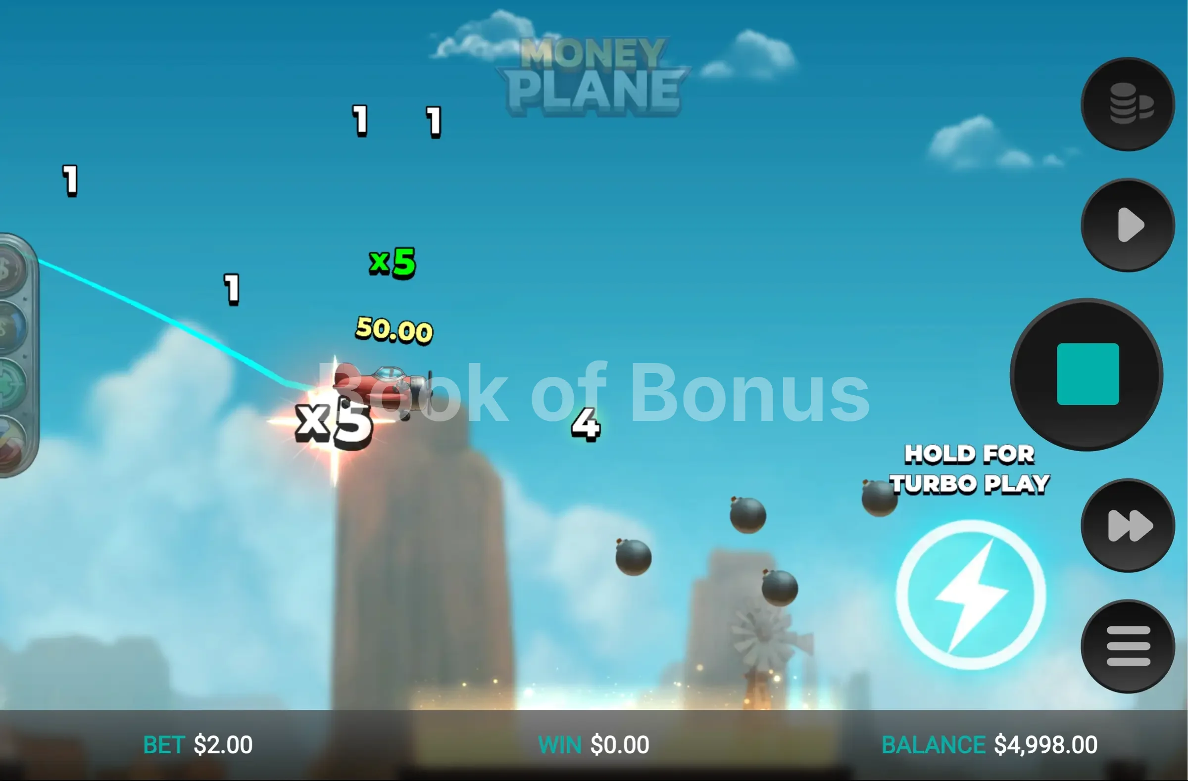 Power-ups en vol Money Plane