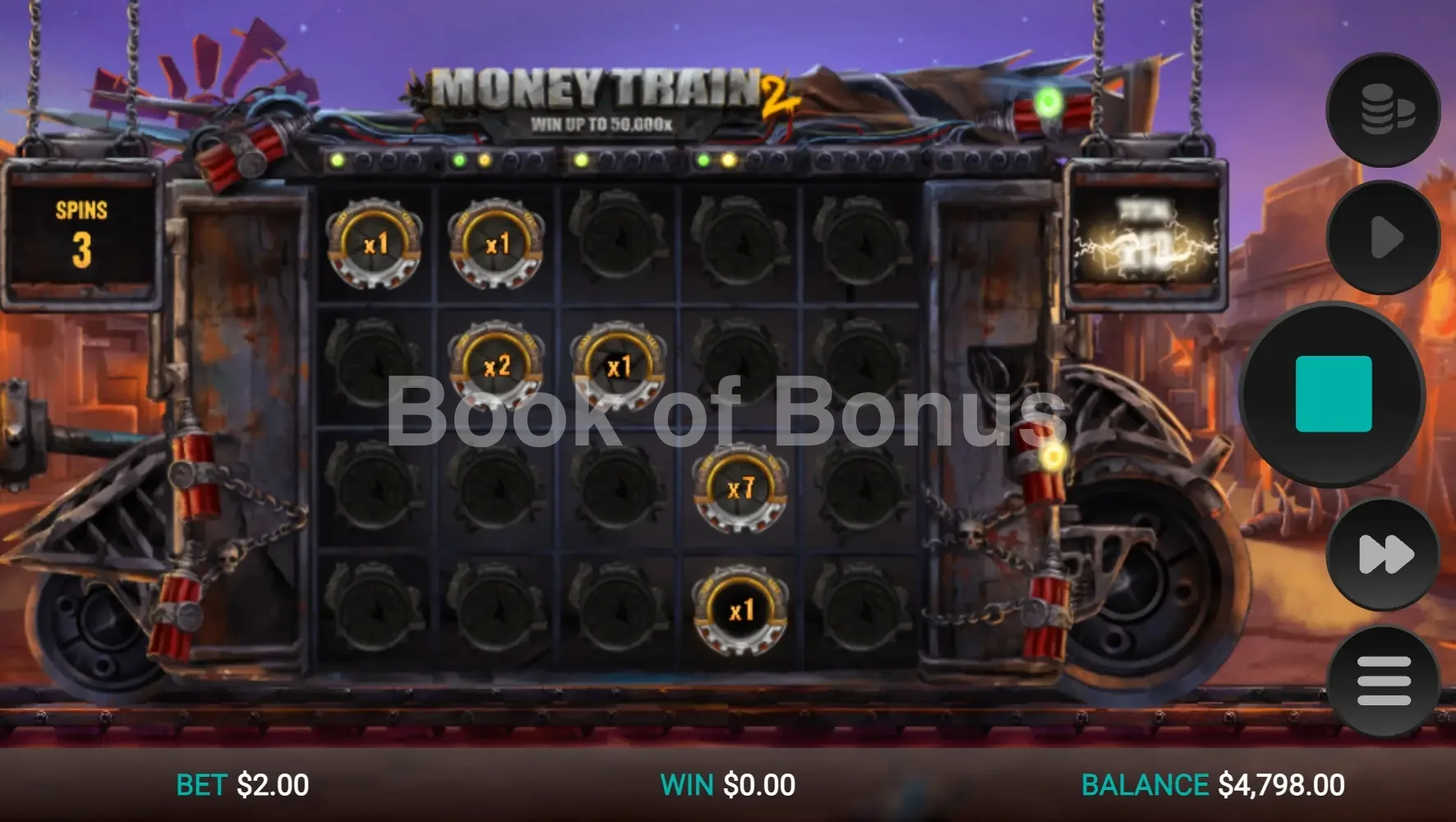 Tours bonus Money Train 2