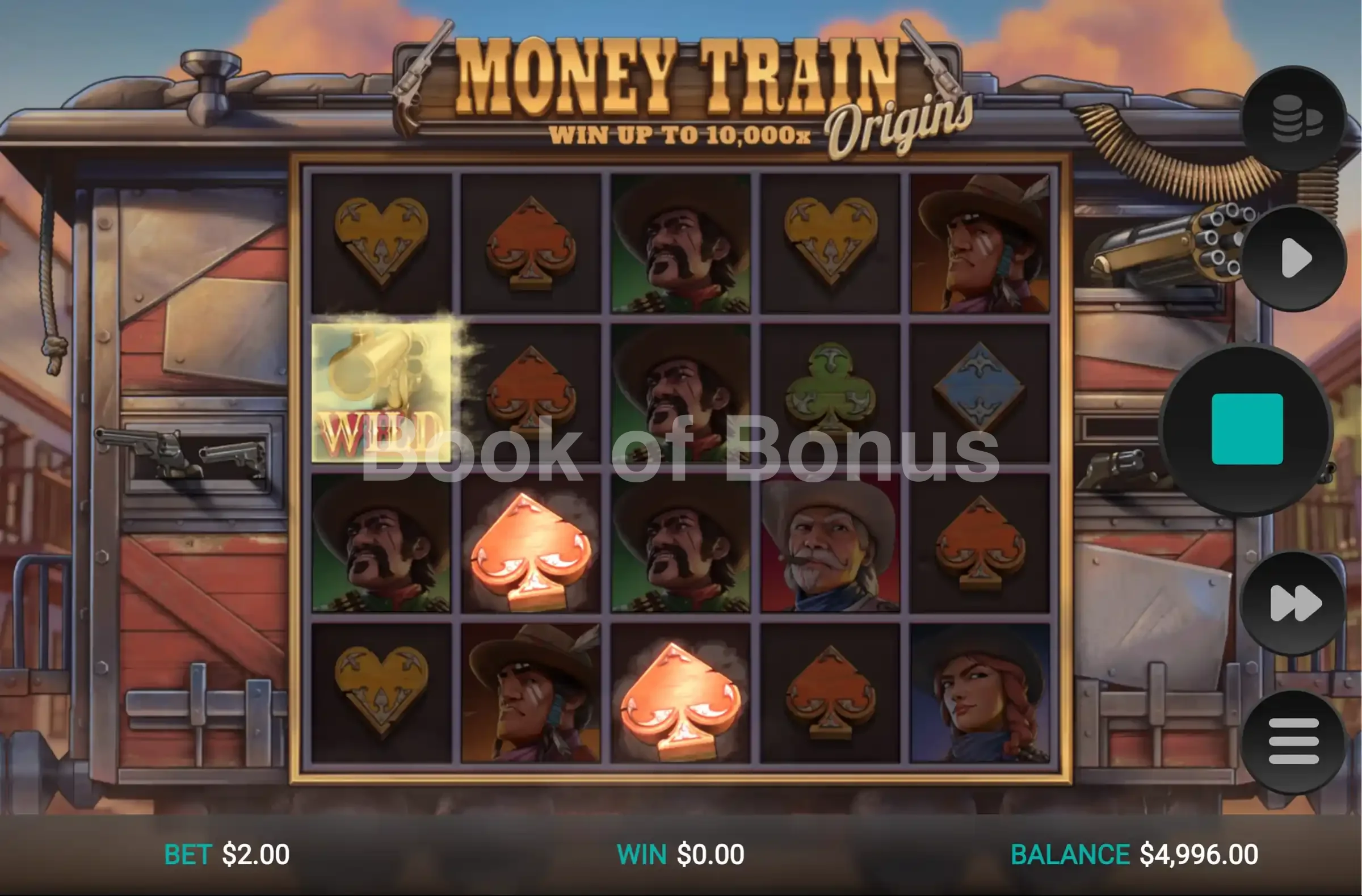 Gameplay alternatif Money Train Origins Dream Drop