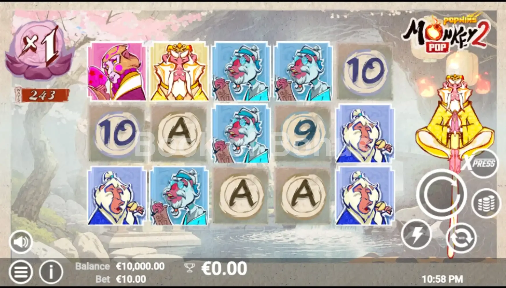 MonkeyPop 2 par Avatar UX - jeu de base et disposition des rouleaux